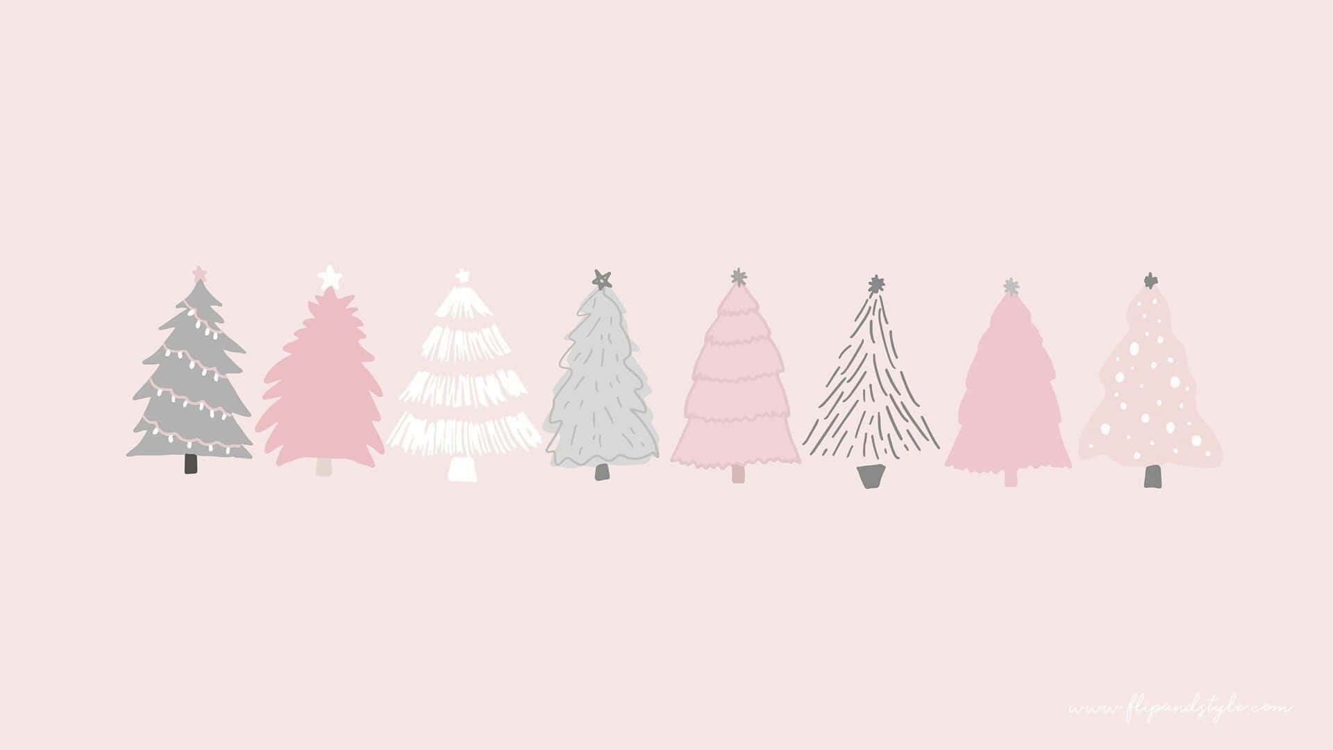 Büyülü bir Noel gecesi parıltılı ışıklar ve şenlikli süslemelerle Duvar Kağıdı
