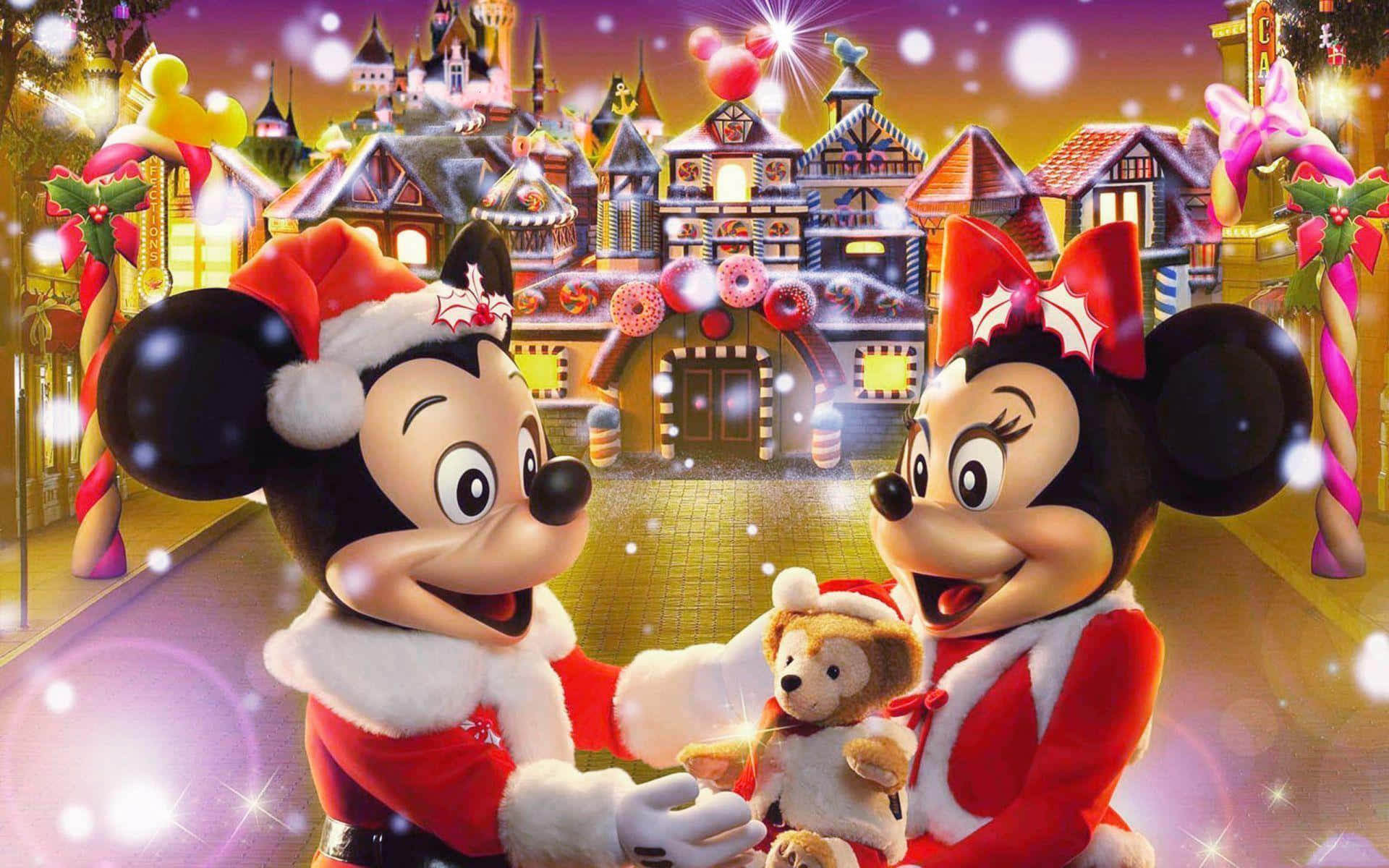 Büyülü Disney Noel Kutlaması Duvar Kağıdı