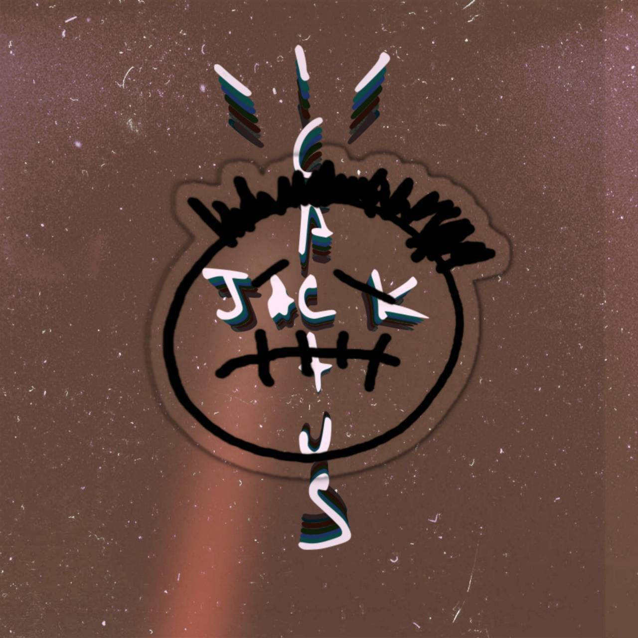 Cactus Jack Travis Scott Yazı ve Yüz Kahverengi Estetik Duvar Kağıdı