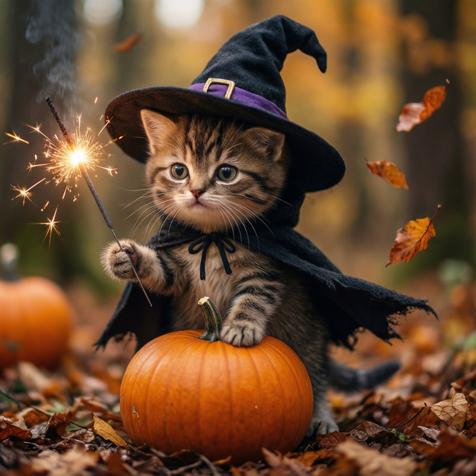 Cadı Kedi Yavrusu Duvar Kağıdı