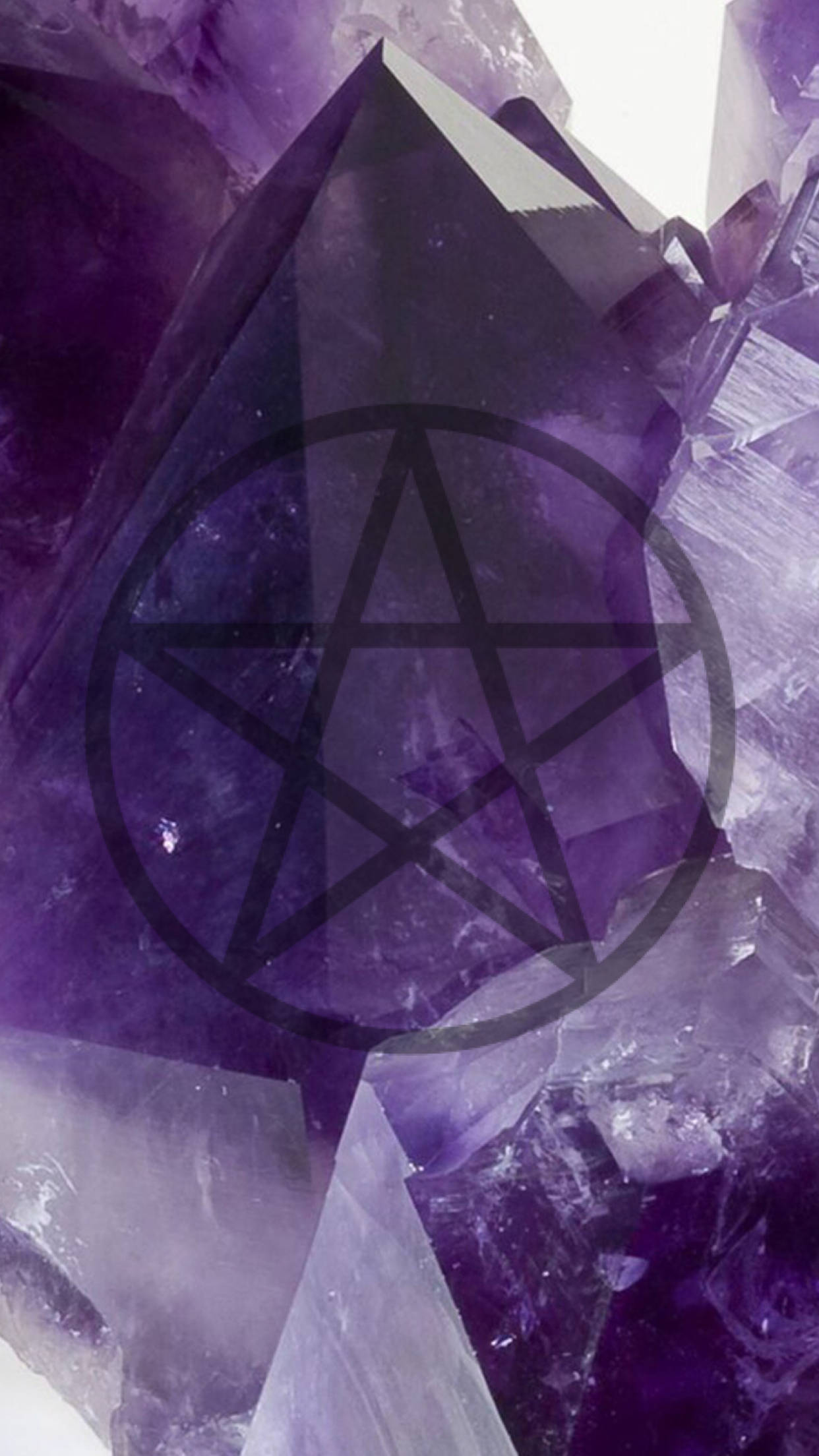 Cadı Estetiği Kristal Pentagram Duvar Kağıdı