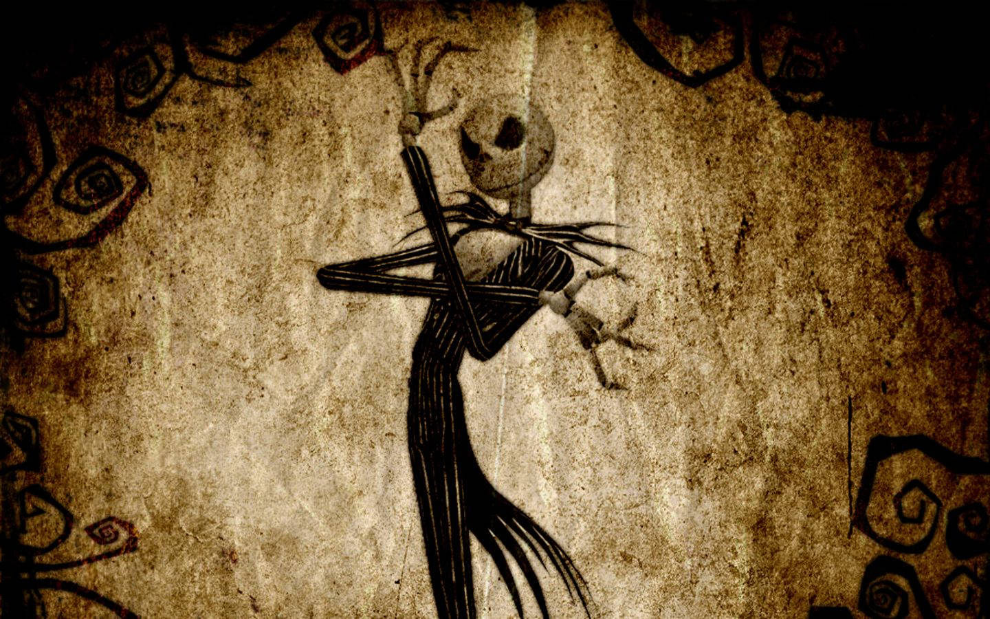 Cadılar Bayramı Grunge Jack Skellington — Noel öncesi kabus GIF Duvar Kağıdı