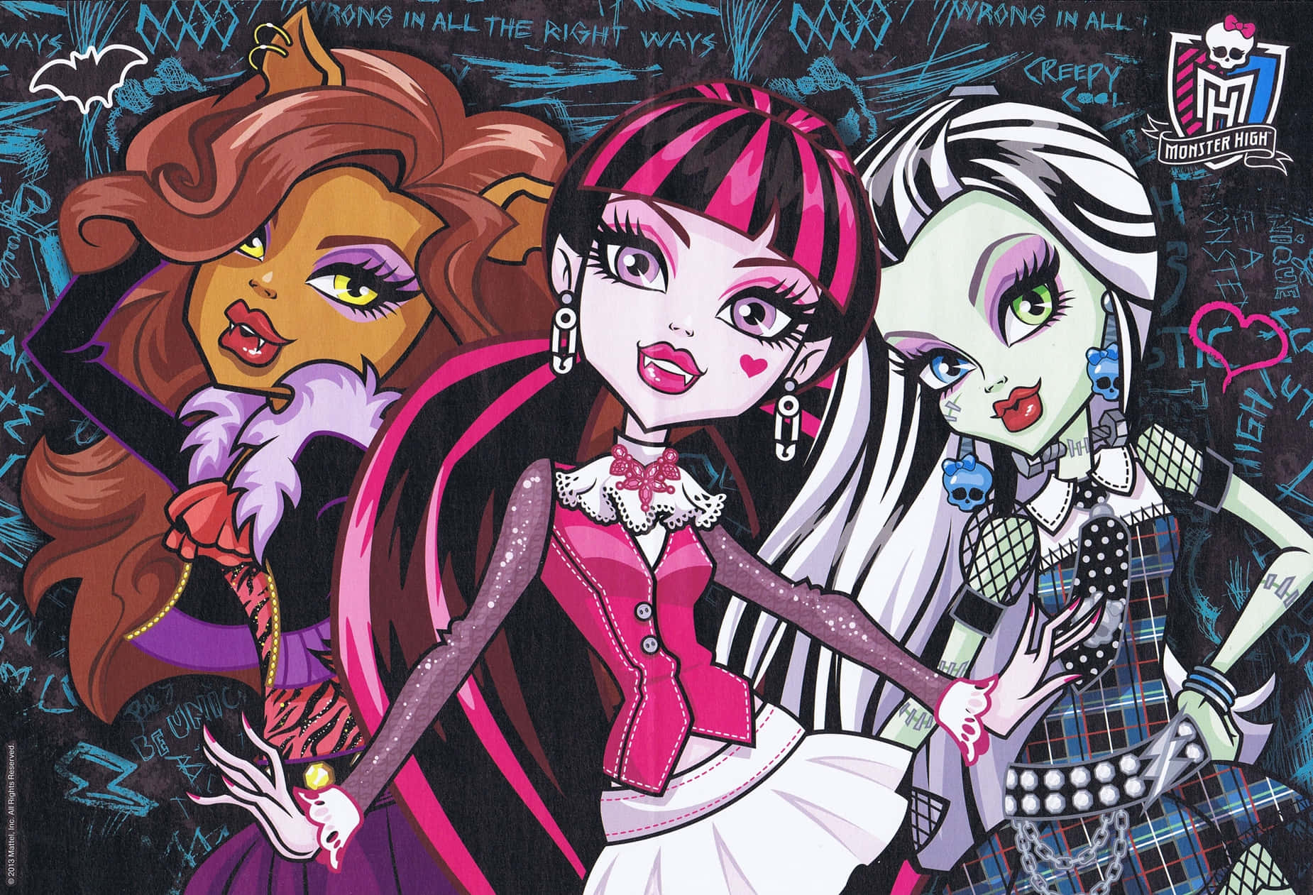 Cadılar Bayramı Estetiği Monster High Kızları Duvar Kağıdı