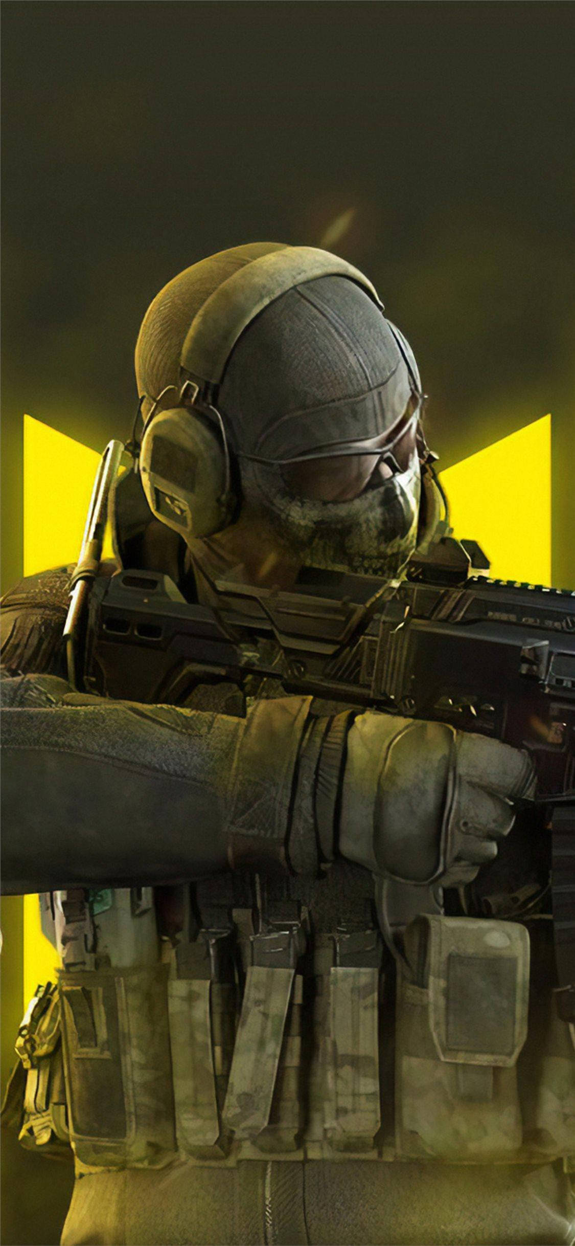 Call Of Duty Mobil Logo Ghost Yakın Çekim Duvar Kağıdı