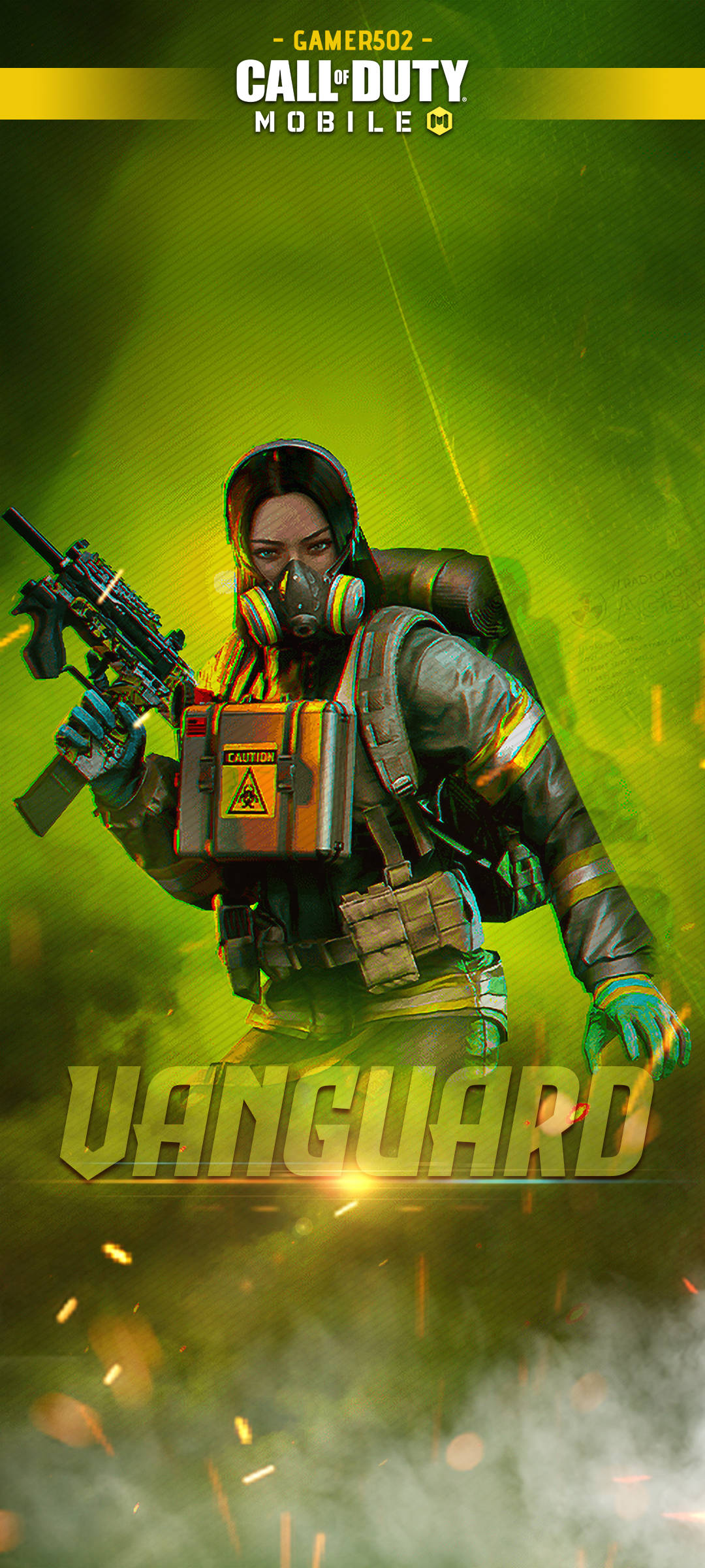 Call Of Duty Vanguard Kız Nişancı Yeşil Gaz Duvar Kağıdı