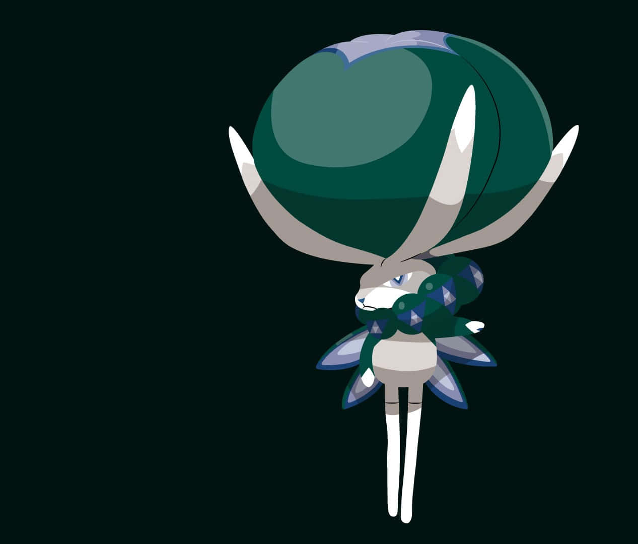 Calyrex Pokemon Siyah Arkaplanda Duvar Kağıdı