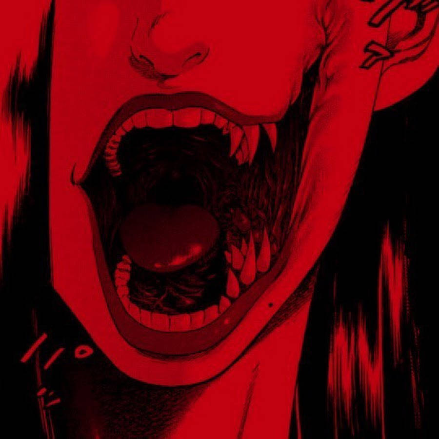 Canavarın Ağzı Sert Anime Profil Fotoğrafı Duvar Kağıdı