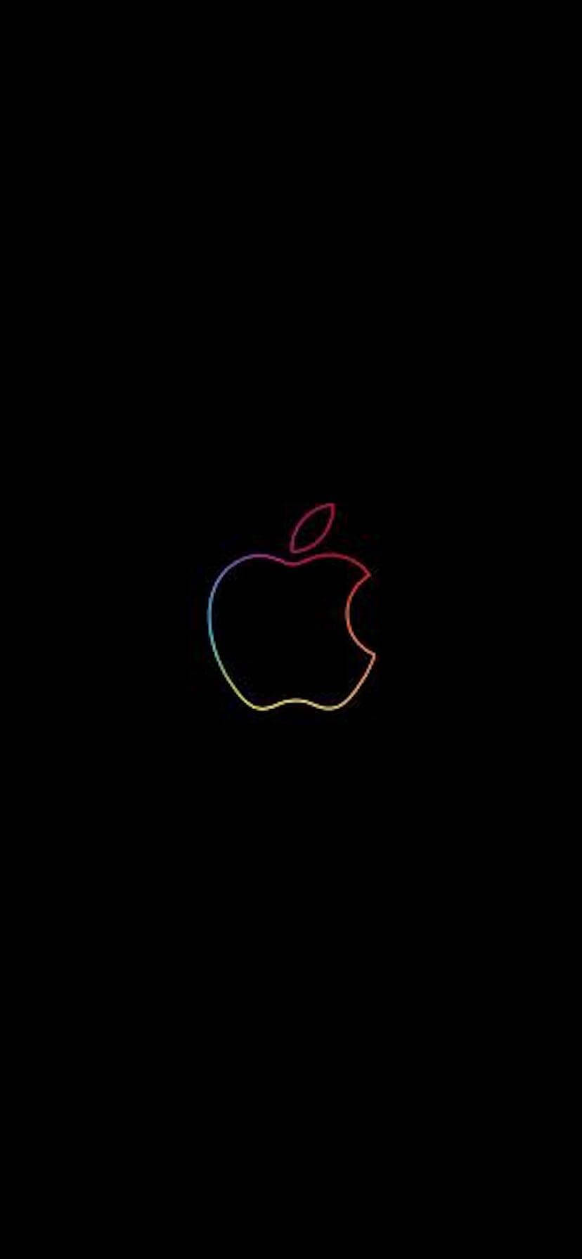 Canlı gökkuşağı kenarlı Apple iPhone XR Duvar Kağıdı