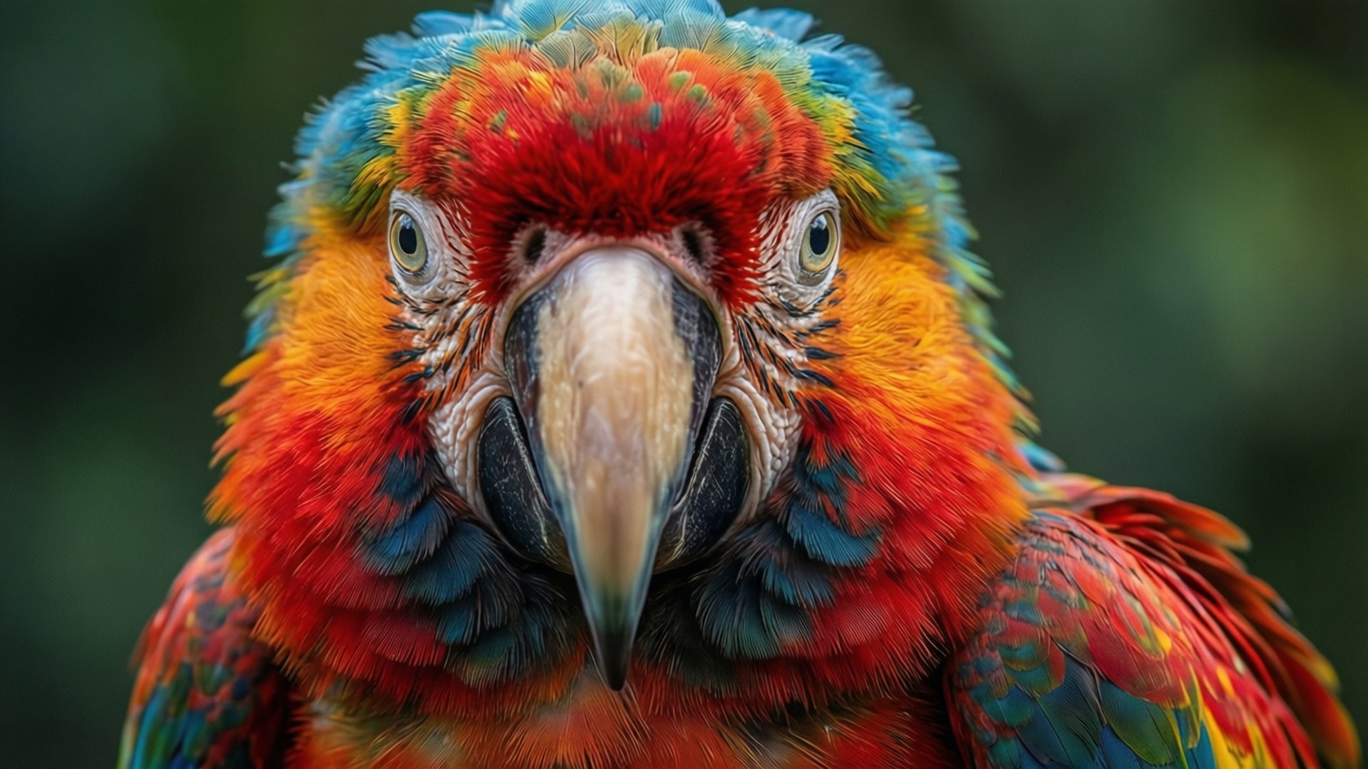 Canlı Macaw Portresi Duvar Kağıdı