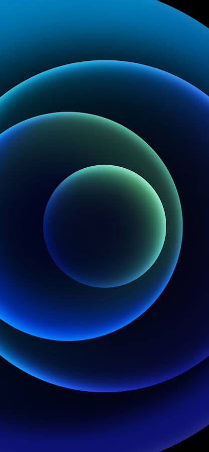 Canlı Mavi Yeşil iOS Varsayılan Arka Planı Duvar Kağıdı