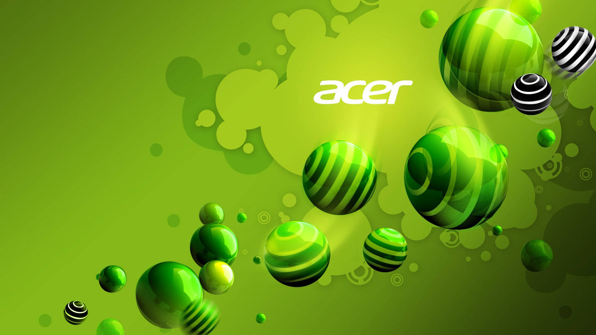 Canlı Yeşil ve Beyaz Acer Logosu Duvar Kağıdı