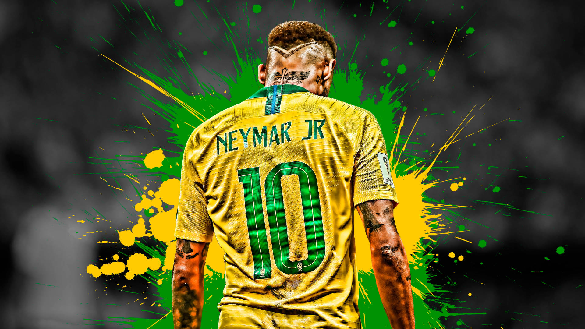 Neymar 4K Sıçramış Boya