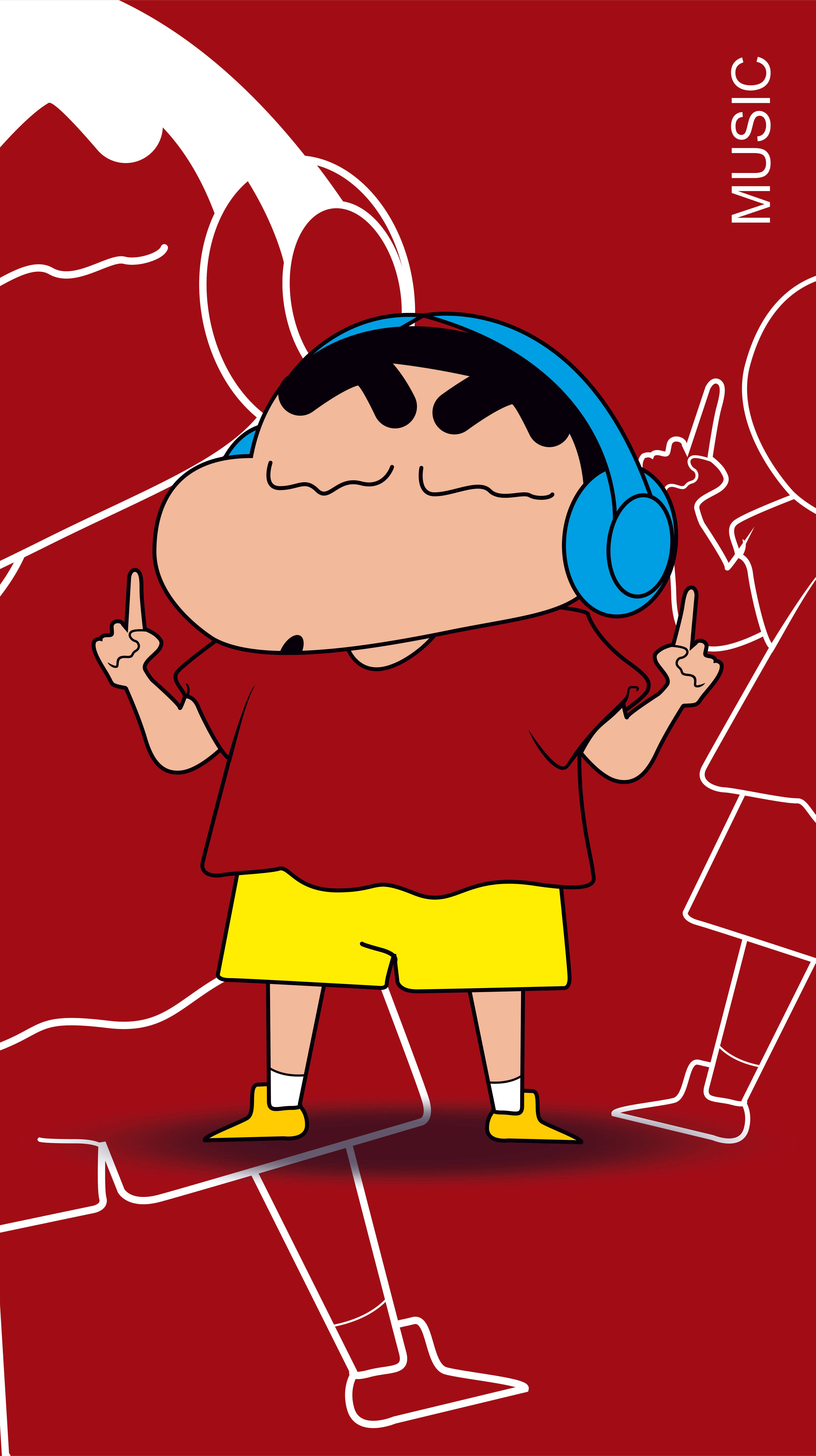Canlı ve Renkli Crayon Shin-chan 8K Telefon Duvar Kağıdı