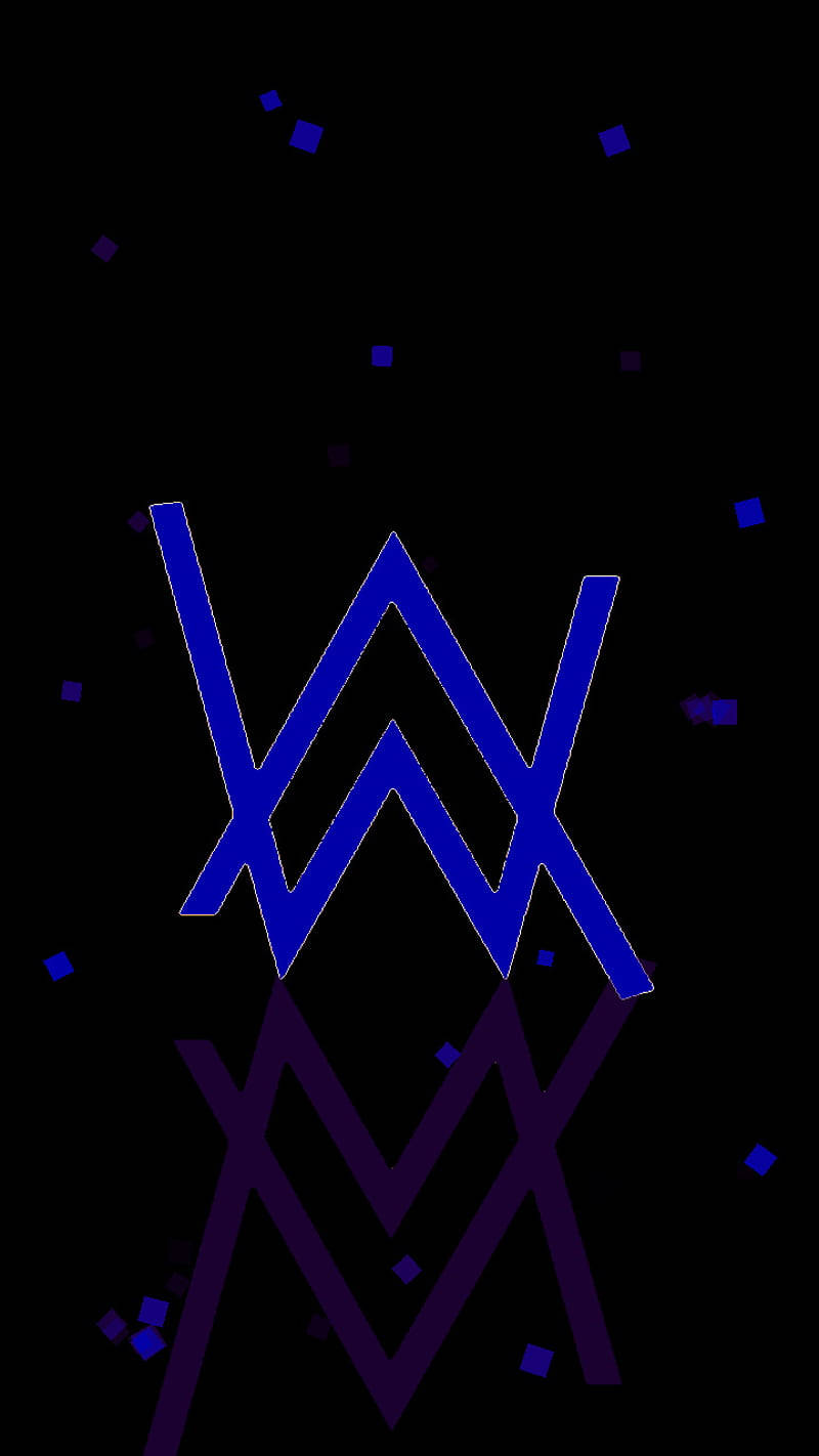 Çarpıcı Mavi ve Siyah Alan Walker Logosu Duvar Kağıdı