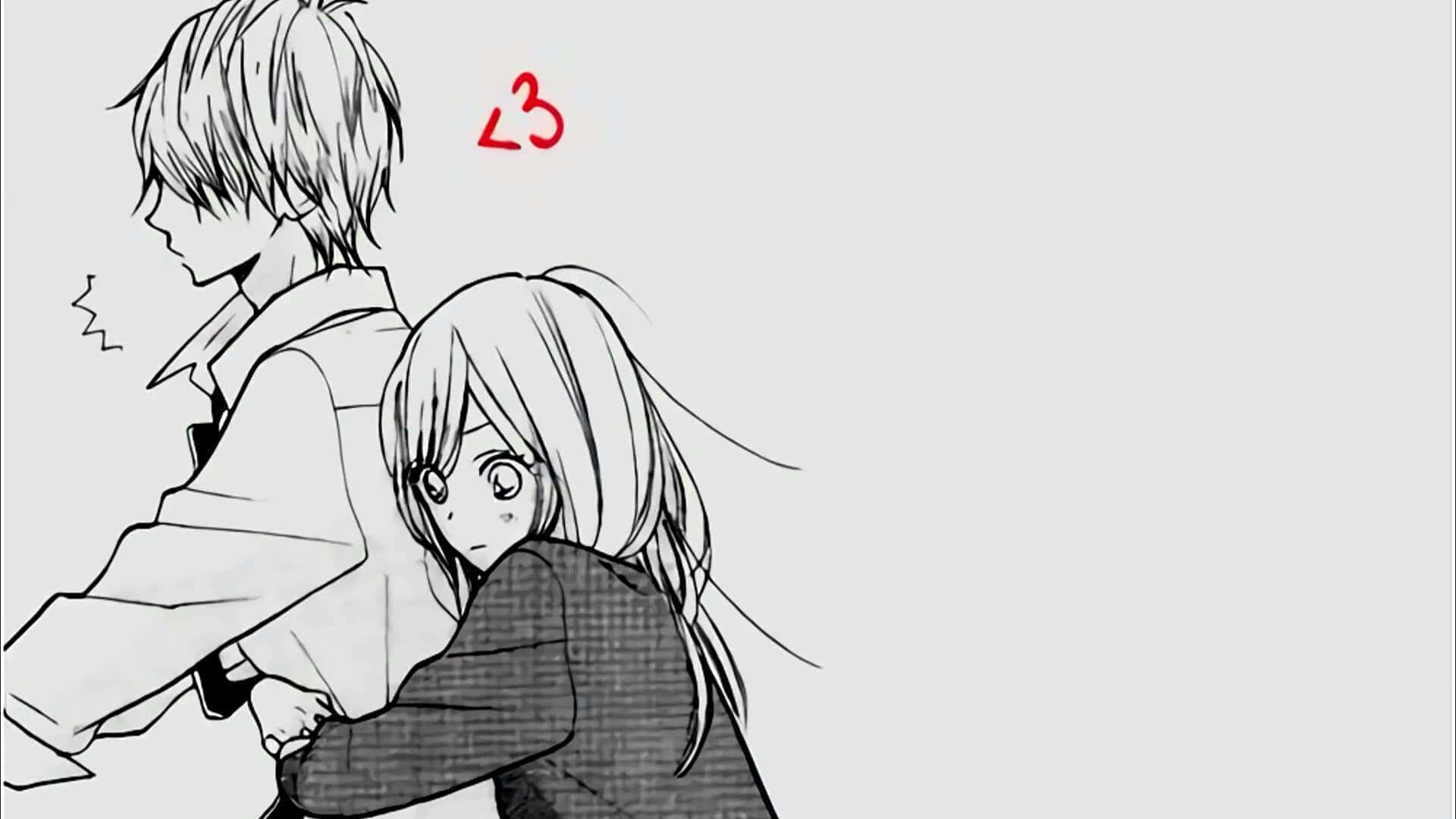 Çarpıcı Siyah Beyaz Anime Sahnesi Duvar Kağıdı