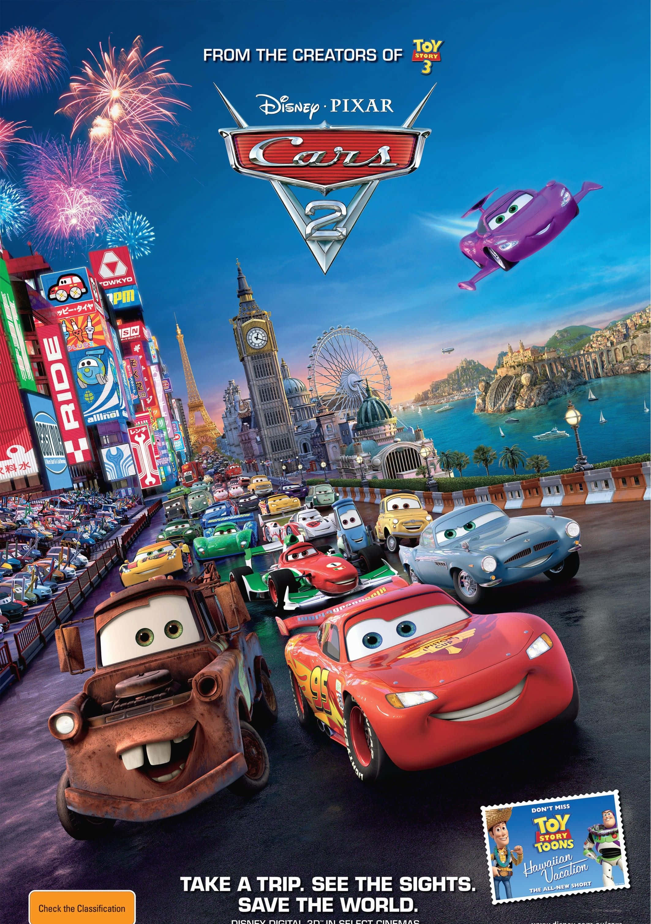 Cars 2'de nihai yarış macerasına hazır olun! Duvar Kağıdı
