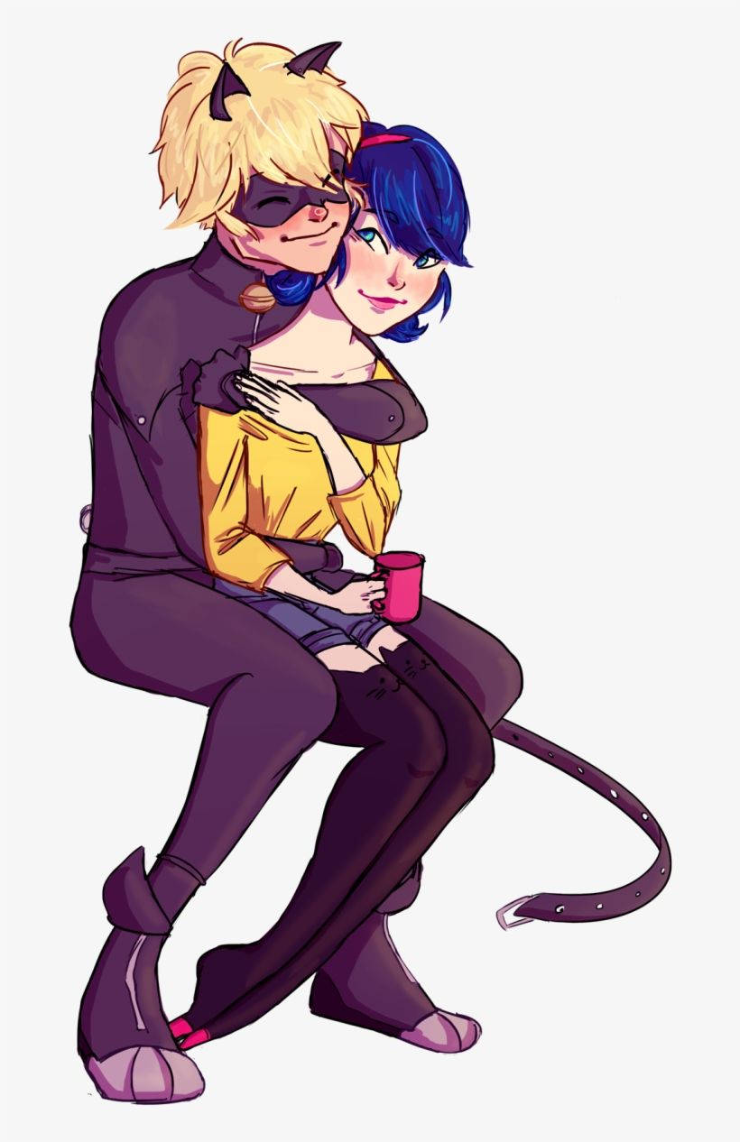 Cat Noir ve Marinette Duvar Kağıdı