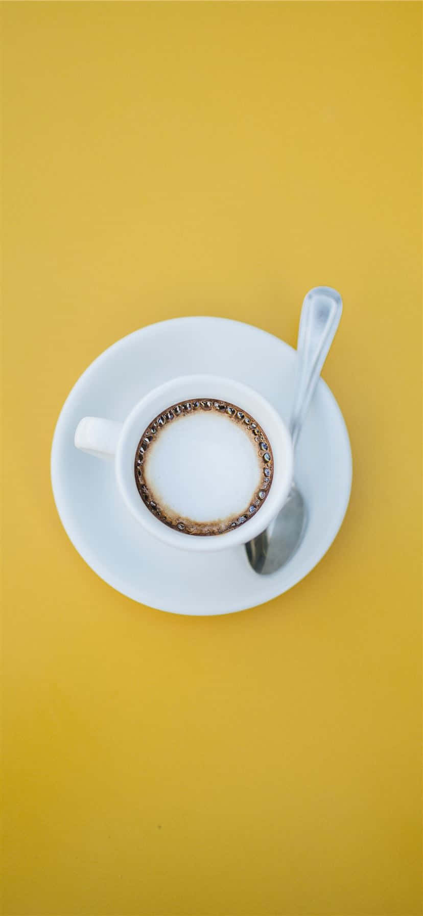 Çay Kaşığı ile Estetik Kahve Duvar Kağıdı