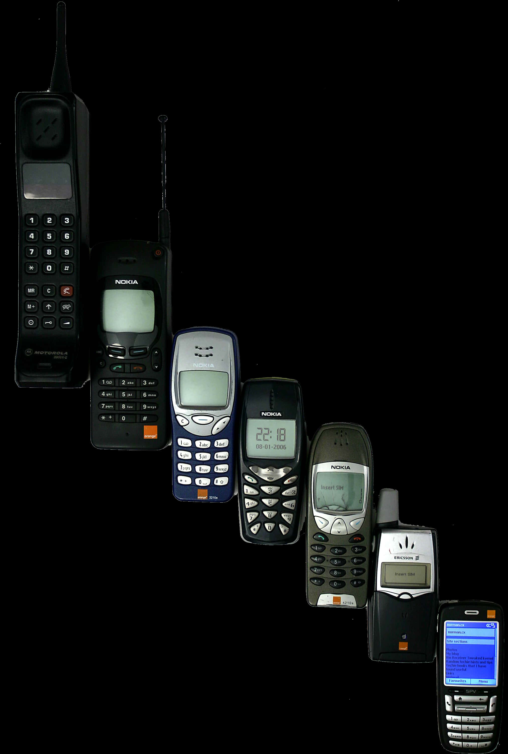 Cep Telefonlarının Evrimi Duvar Kağıdı