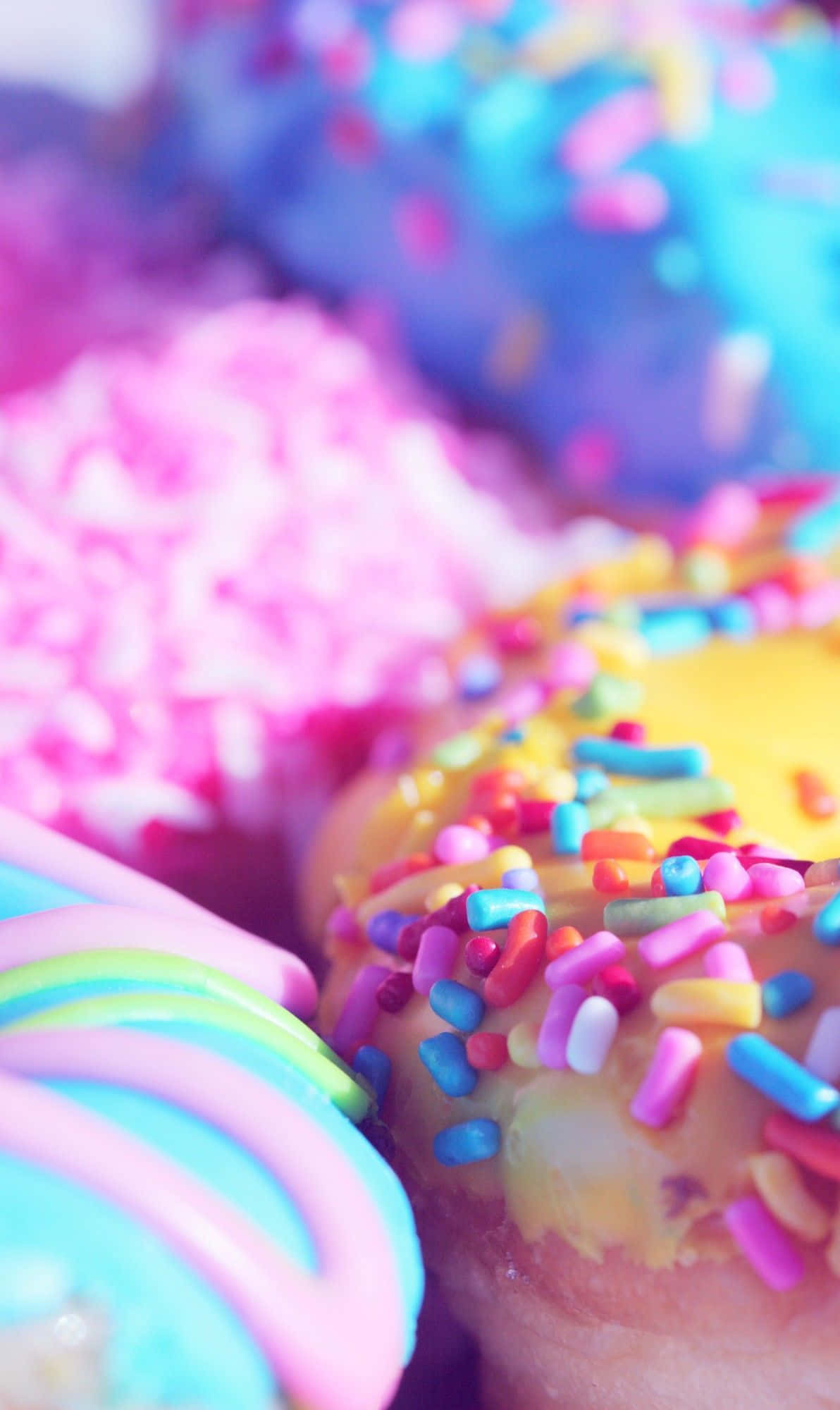Çeşitli Donut Android Yemek Arka Planı Duvar Kağıdı