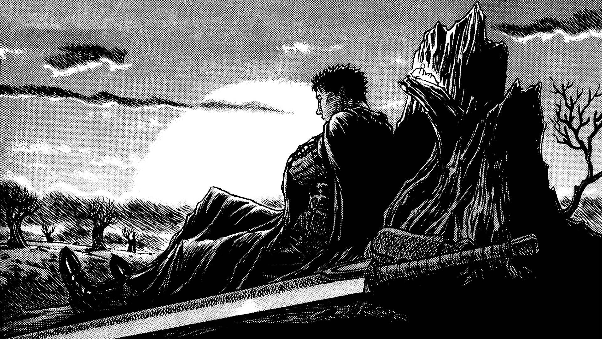 Cesur savaşçı Guts, kötülük ordularına karşı duruyor Duvar Kağıdı
