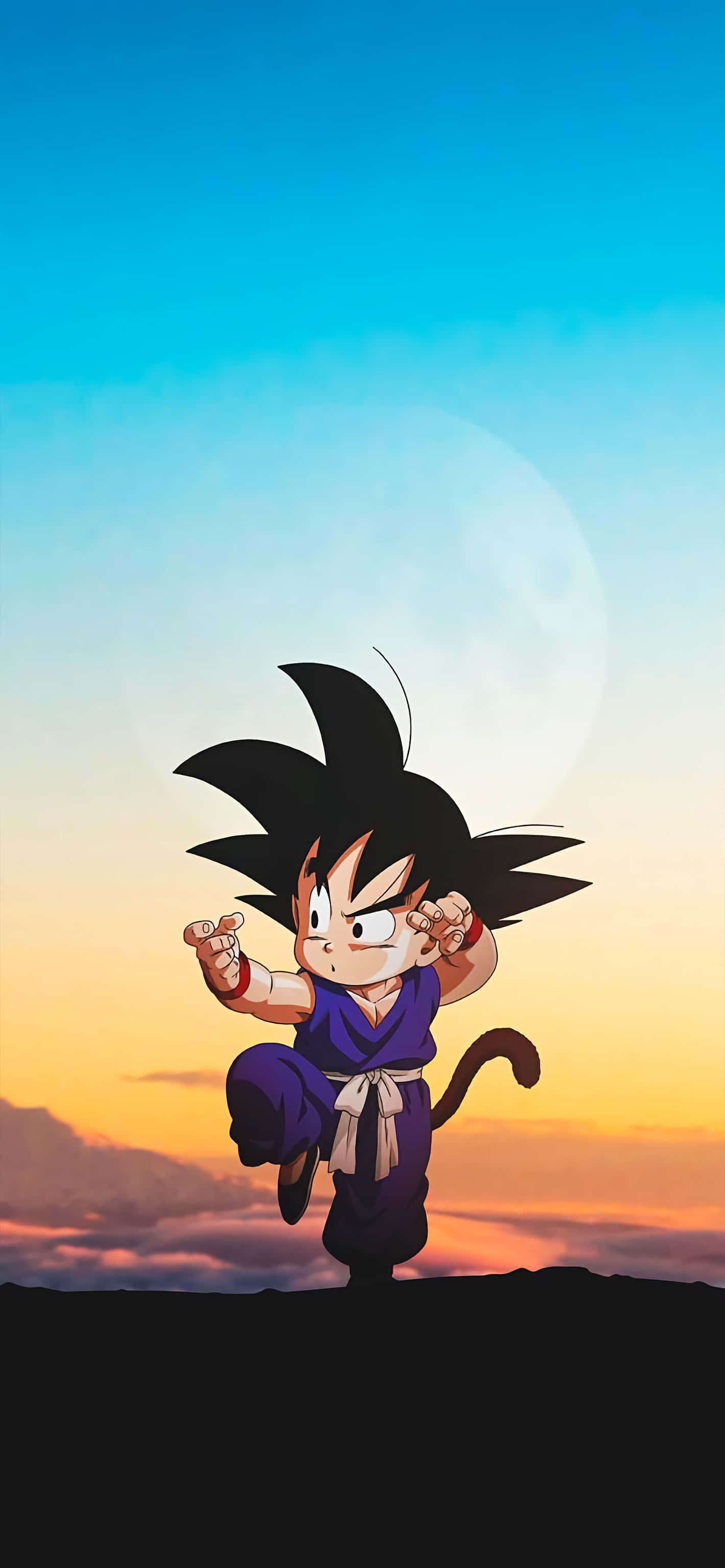 Cesur ve güçlü çocuk kahraman Küçük Goku Duvar Kağıdı