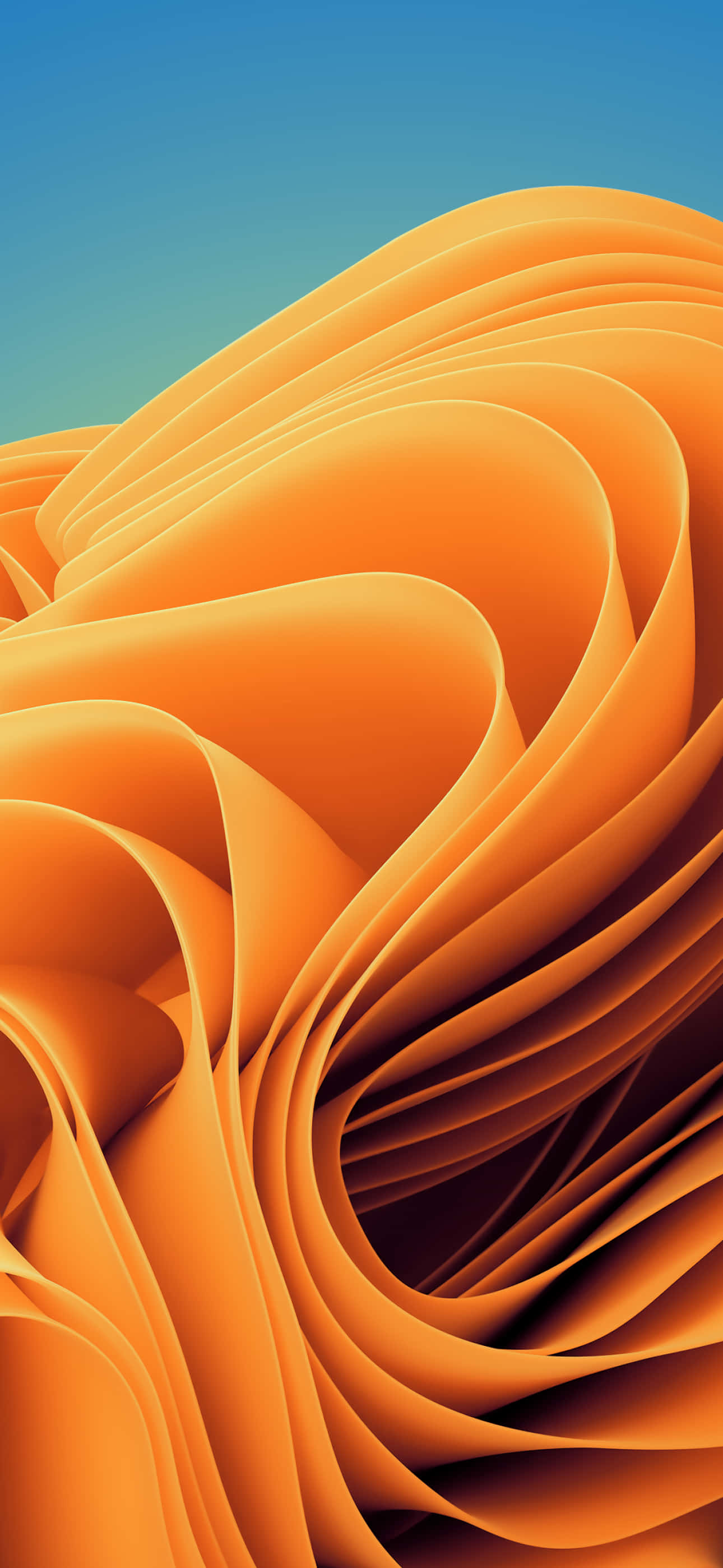 Cesur ve Parlak Mavi ve Turuncu Renk Bloğu Duvar Kağıdı