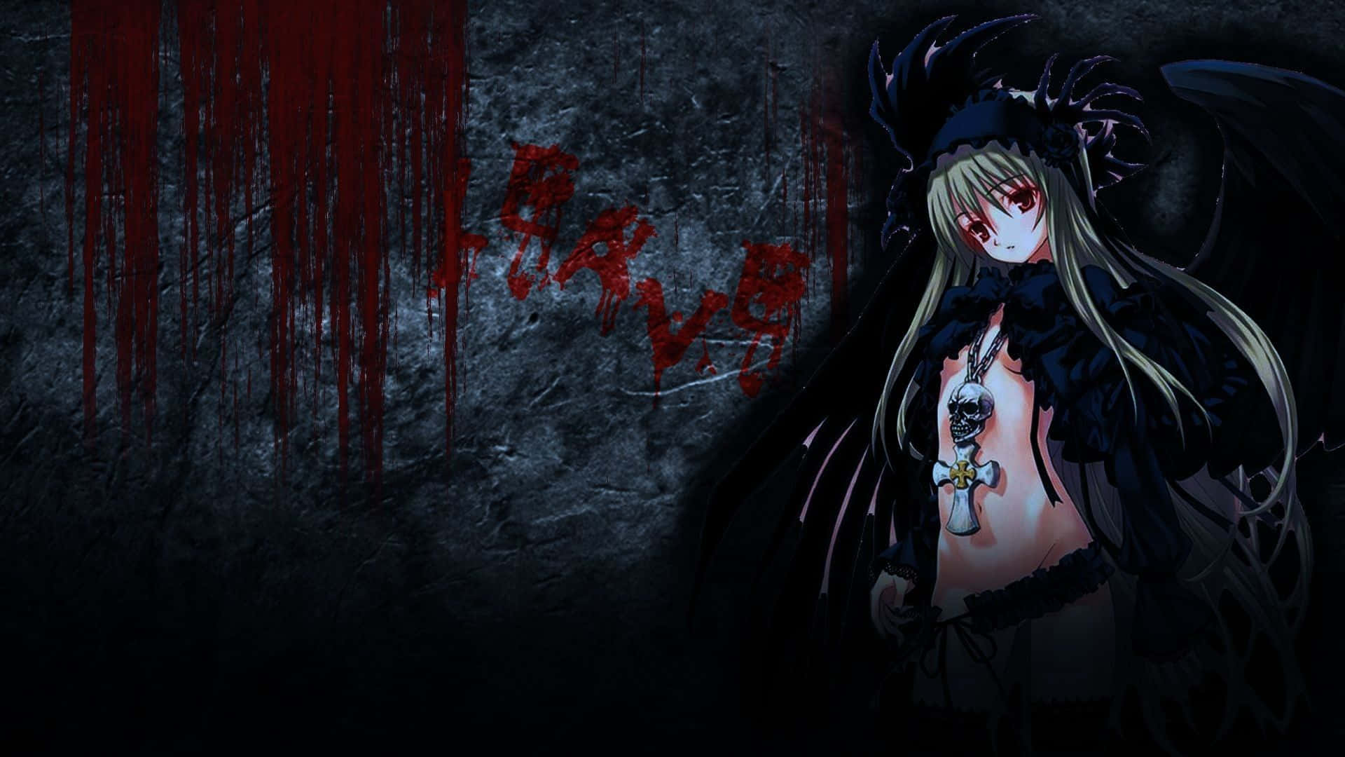 Cesur ve renkli bir Siyah Anime karakteri tasviri Duvar Kağıdı
