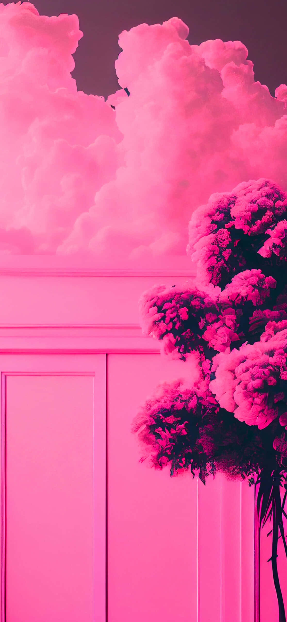 Cesurca Parlak Pembe Duvar Kağıdı