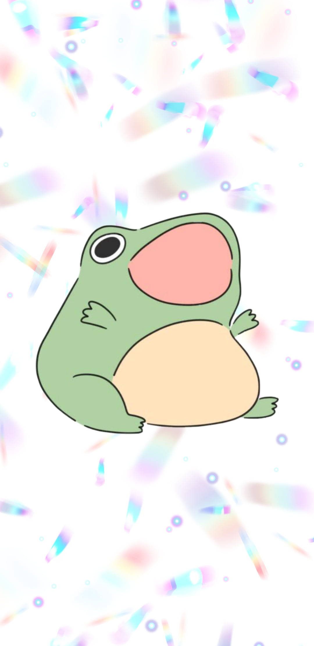 Çığlık Atan Kurbağa Kawaii iPad Duvar Kağıdı