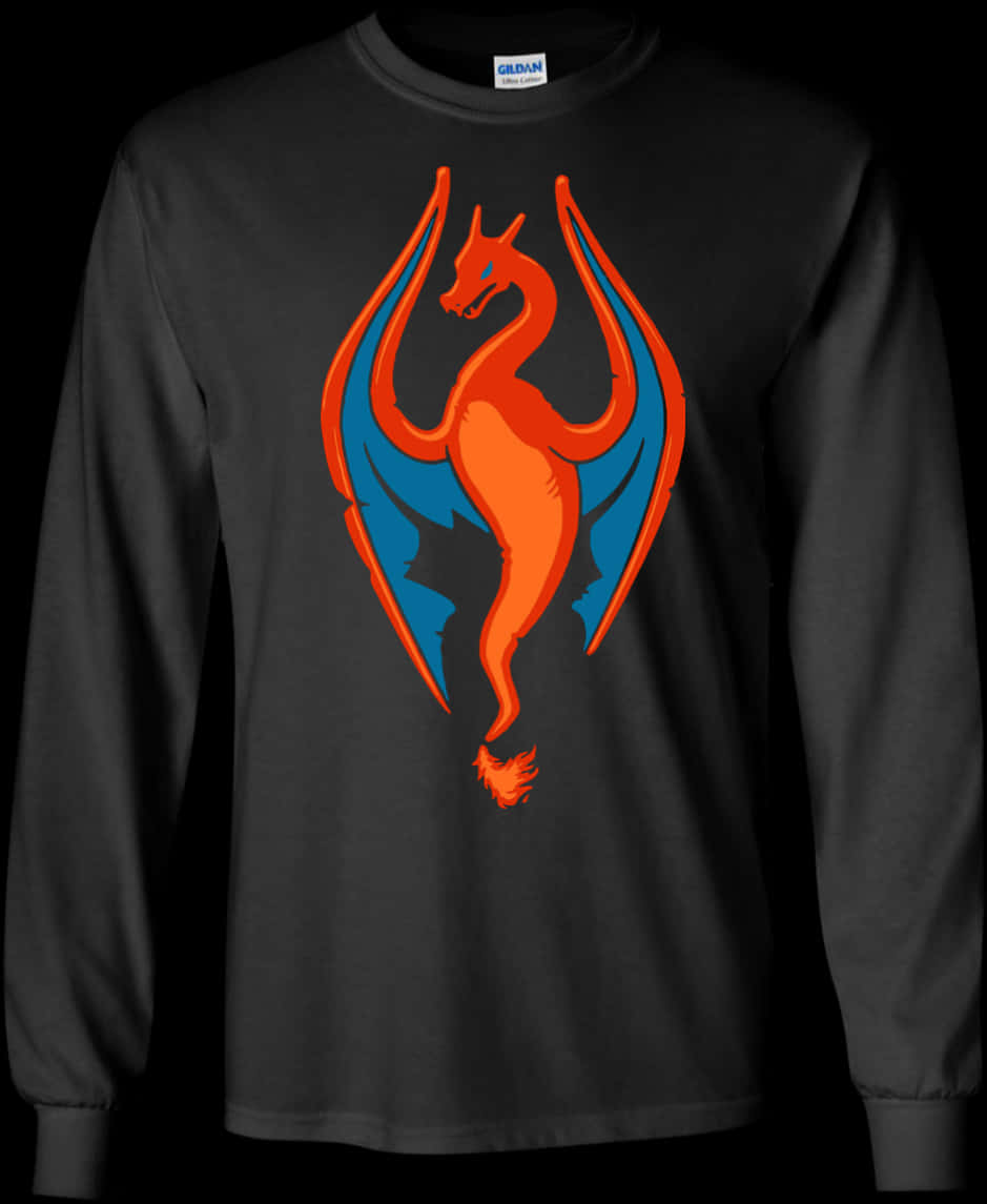 Charizard Temalı Uzun Kollu Tişört Duvar Kağıdı