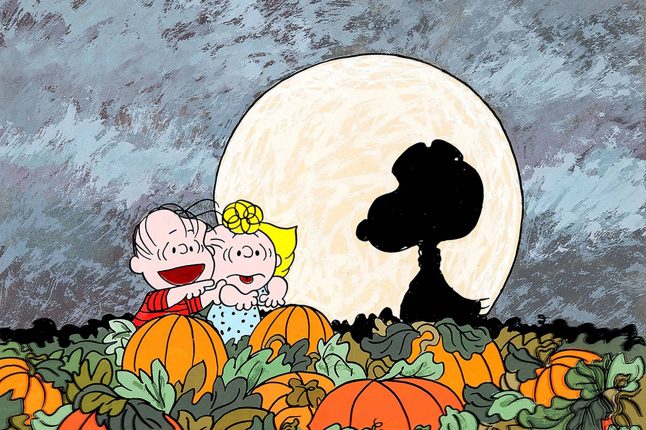 Charlie Brown Arkadaşları Cadılar Bayramı İllüstrasyonu Duvar Kağıdı