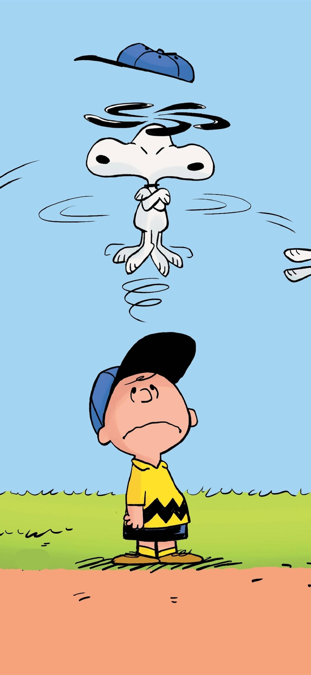 Charlie Brown Beyzbol Şapkası Duvar Kağıdı