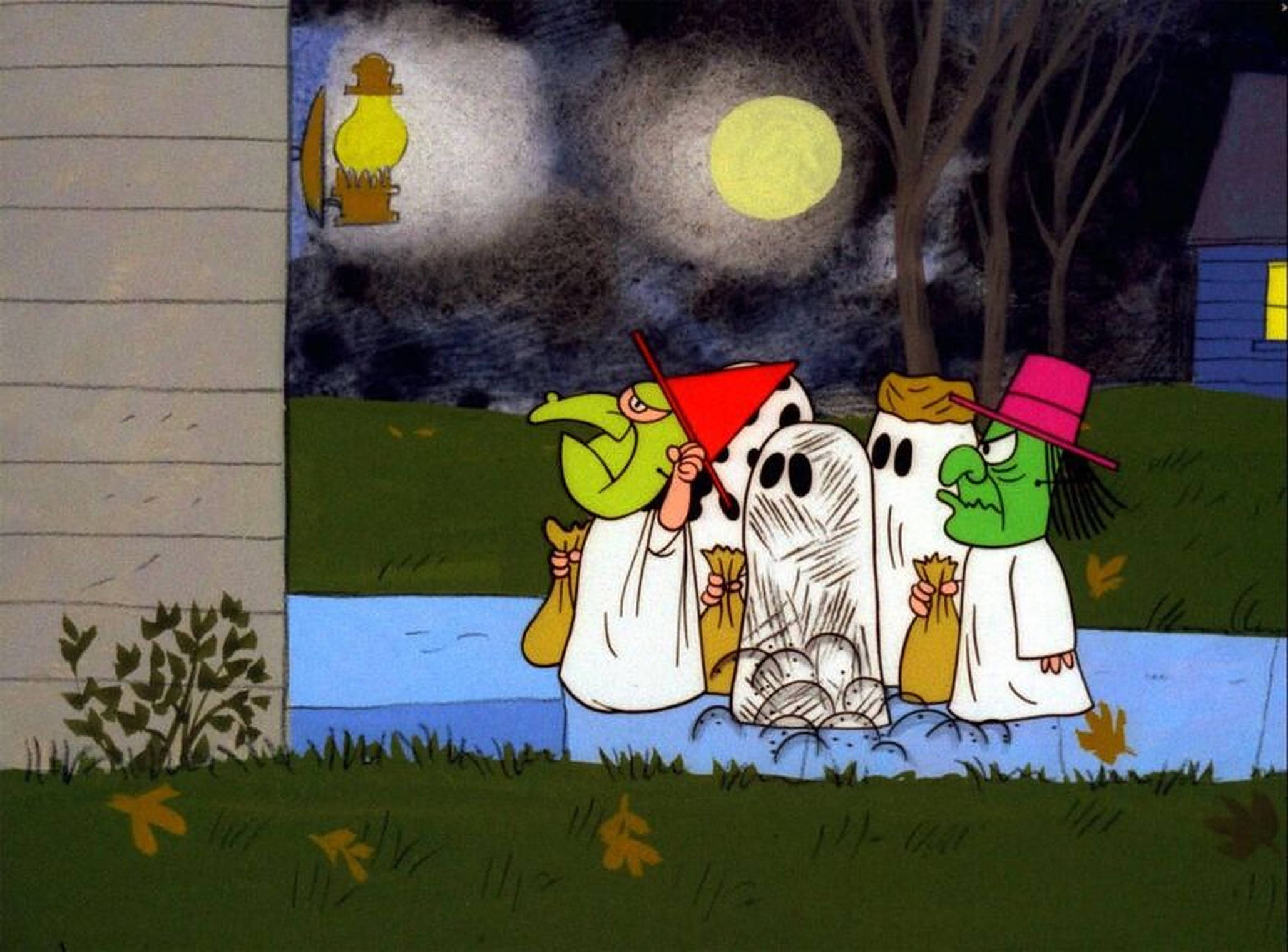 Charlie Brown Cadılar Bayramı Şeker mi Şaka mı Duvar Kağıdı
