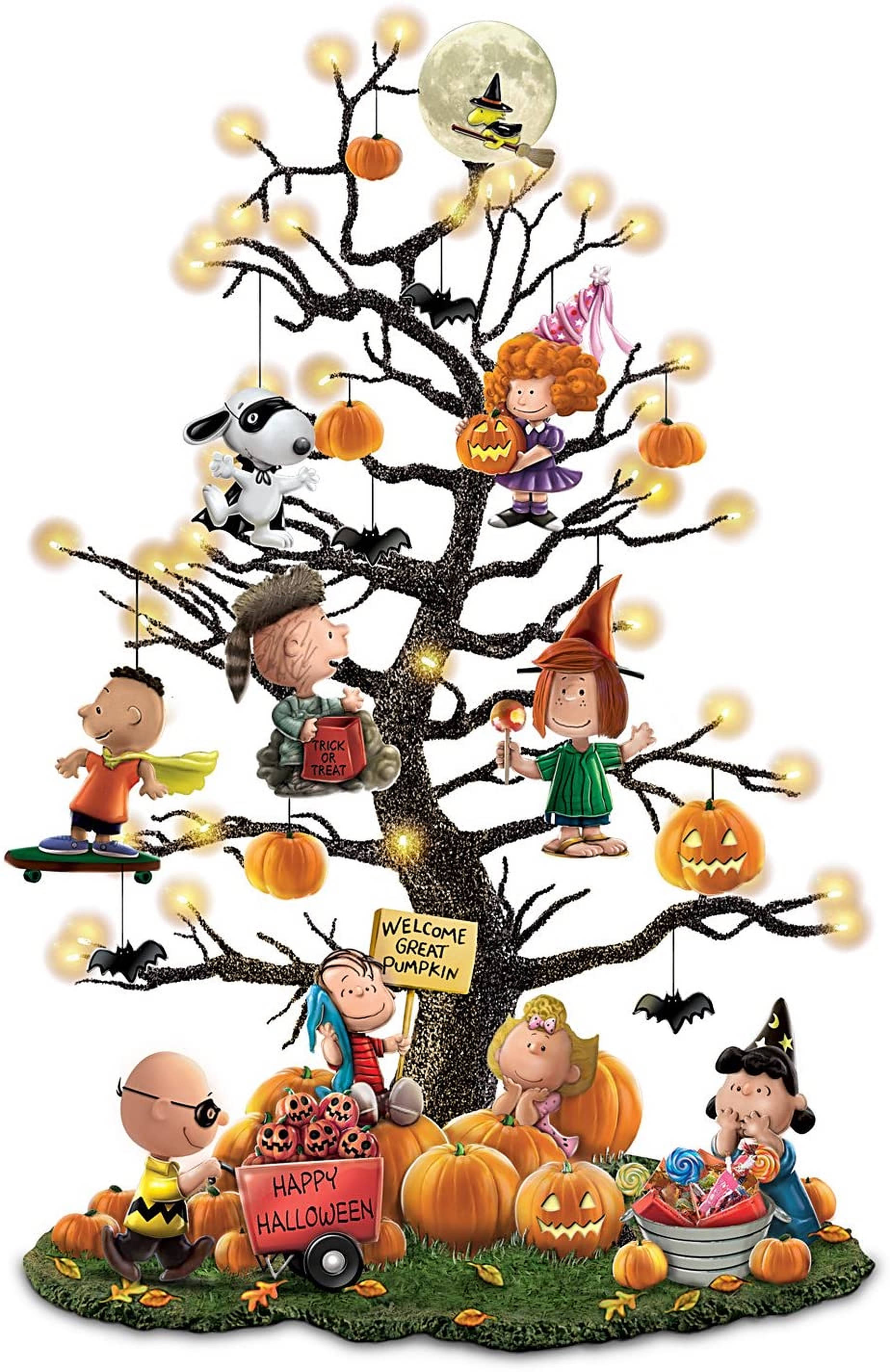 Charlie Brown Cadılar Bayramı Temalı Ağaç Duvar Kağıdı