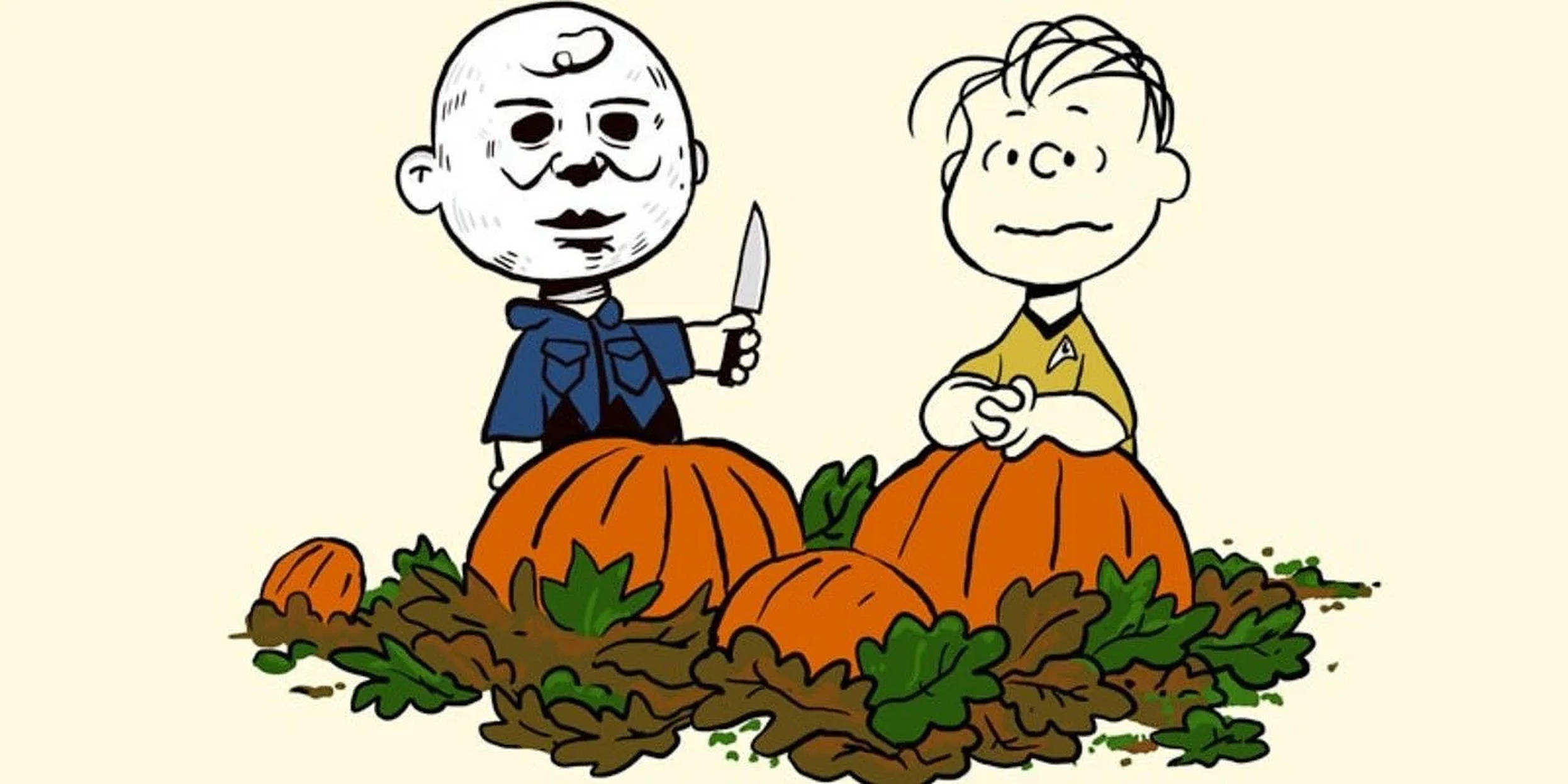 Charlie Brown ve Linus Cadılar Bayramı Sanatı Duvar Kağıdı