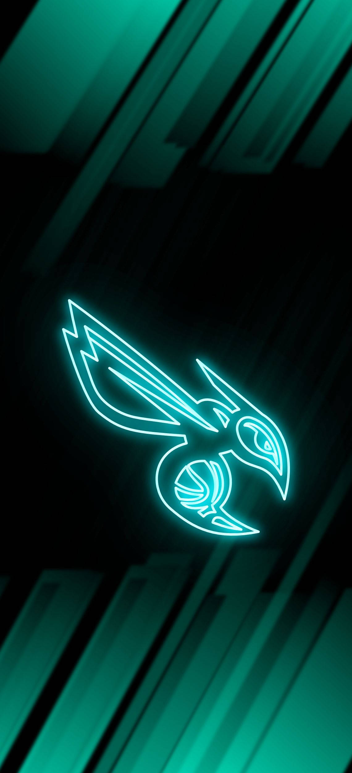 Charlotte Hornets Neon Yeşil Amblem Duvar Kağıdı