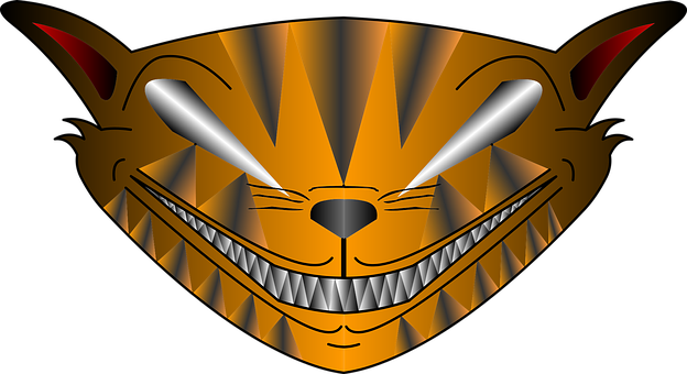 Cheshire Cat Sırıtışı Grafik Duvar Kağıdı
