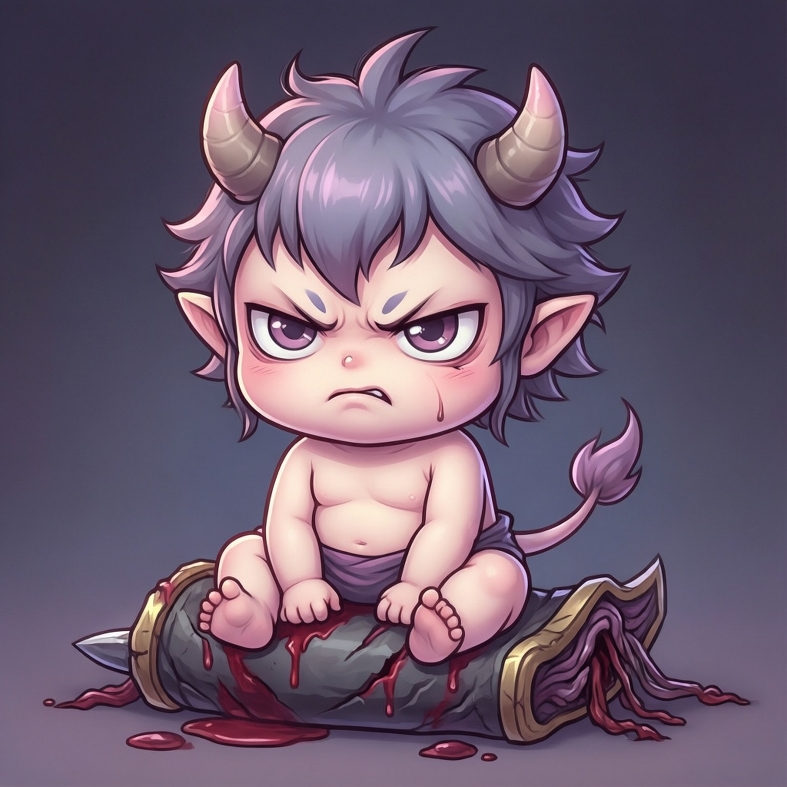 Chibi Bebek Sukuna Duvar Kağıdı