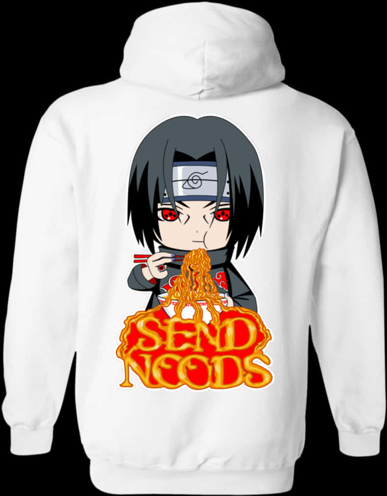 Chibi Itachi Erişte Yiyen Kapüşonlu Sweatshirt Duvar Kağıdı