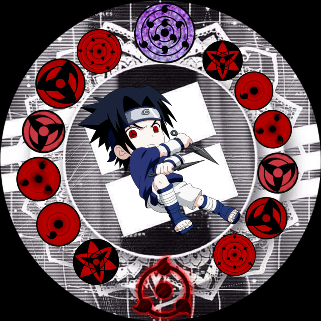 Chibi Itachi Uchiha Mangekyo Sharingan Arka Planı Duvar Kağıdı