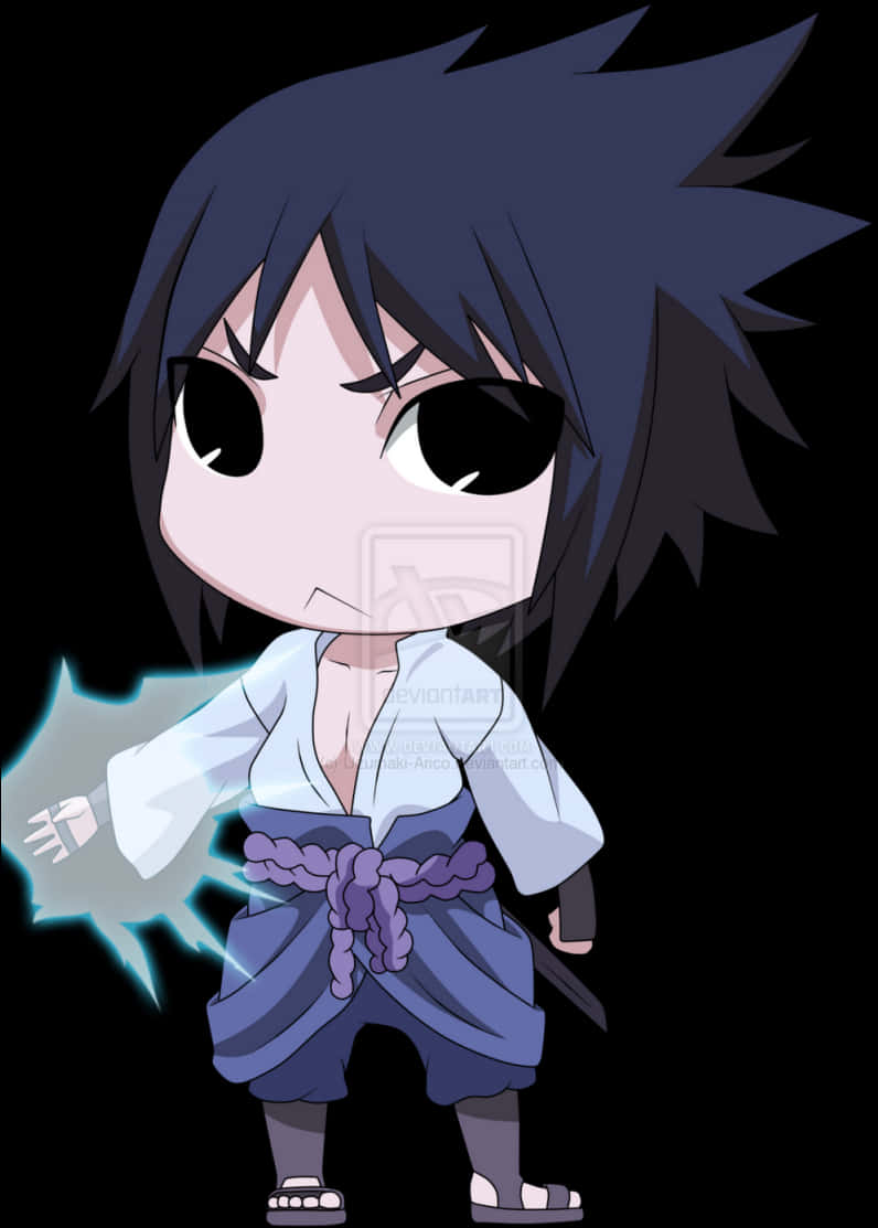 Chibi Itachi Uchiha Ninja Duruşu Duvar Kağıdı