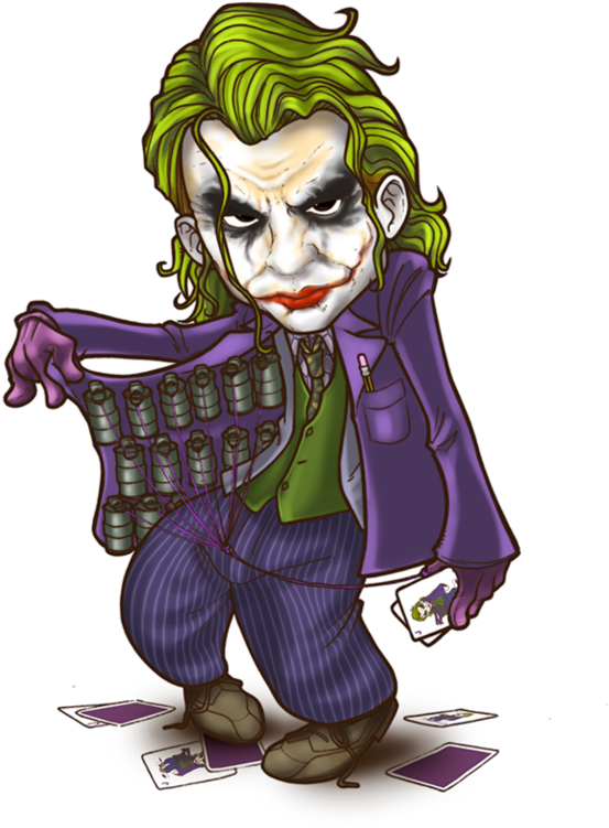 Chibi Joker, Kartlar ve El Bombalarıyla Duvar Kağıdı