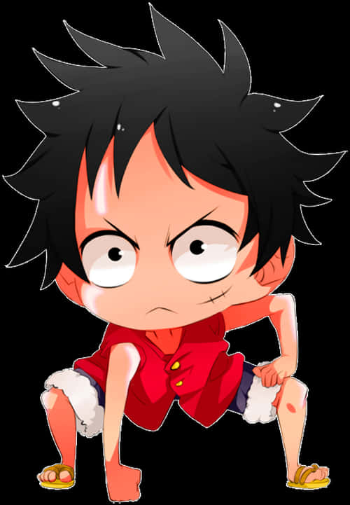 Chibi Luffy One Piece Karakteri Duvar Kağıdı