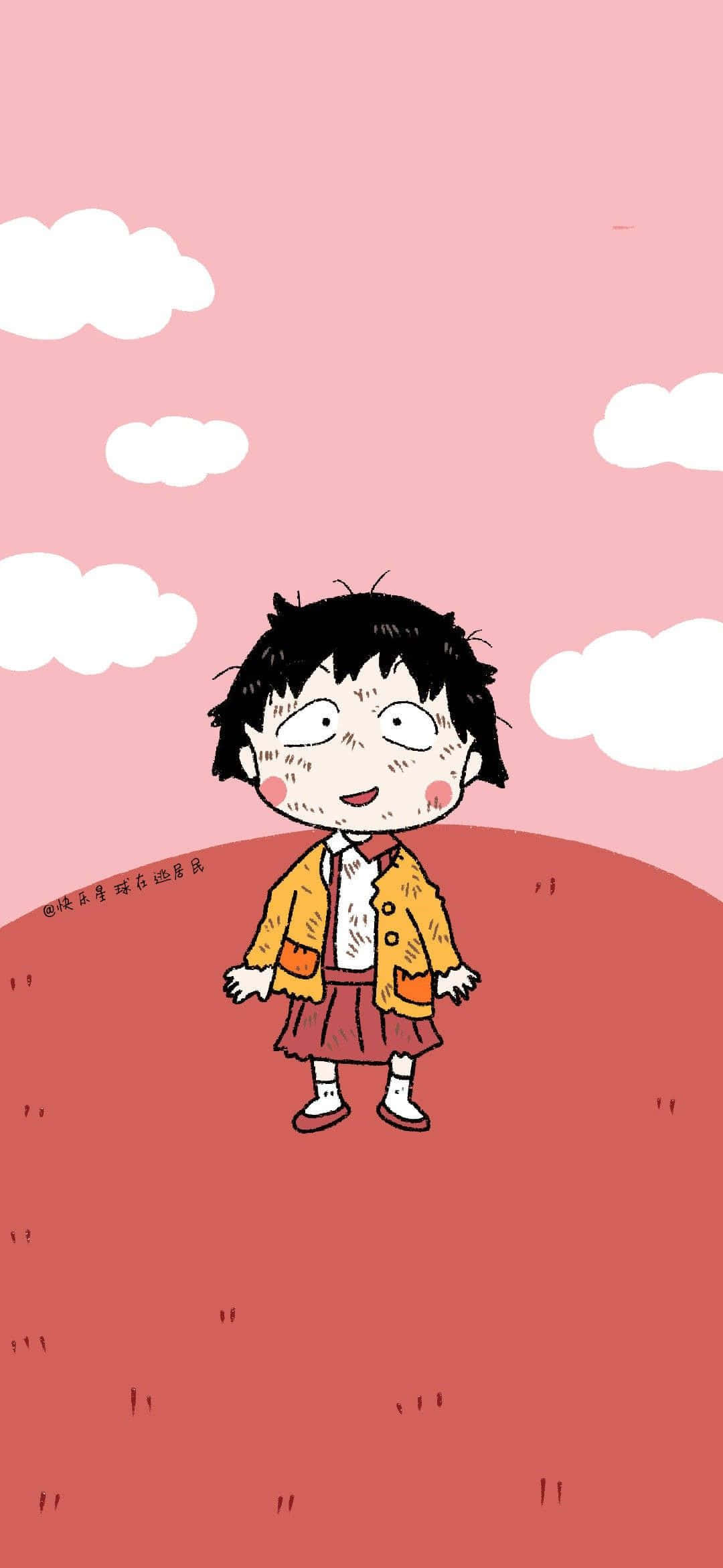 Chibi Maruko Chan arka plan Duvar Kağıdı