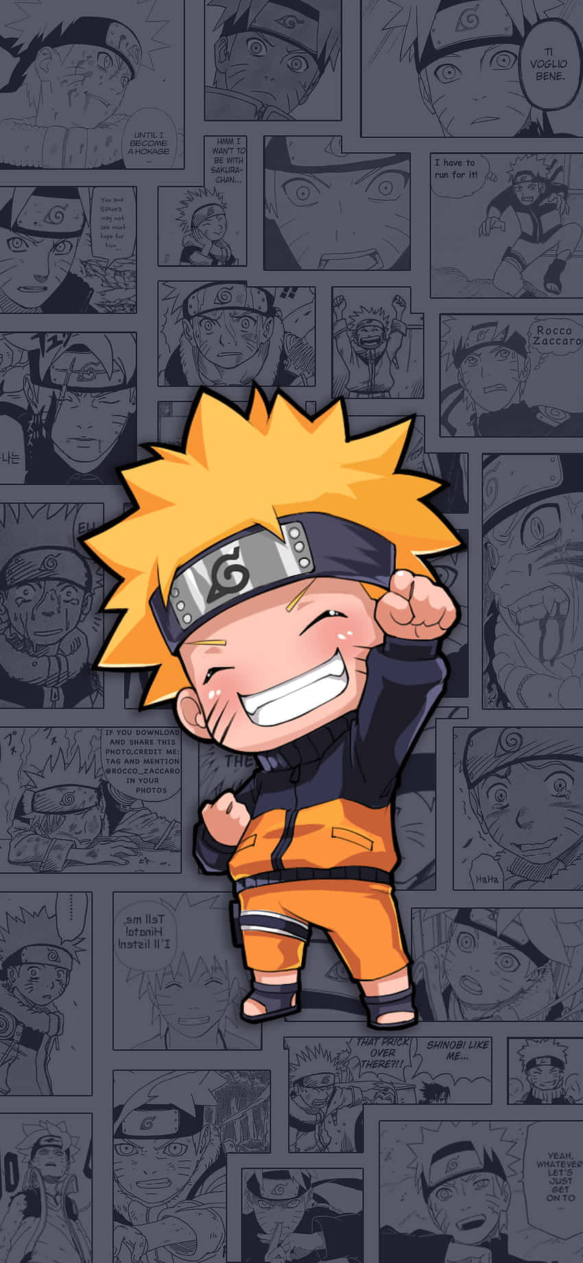Chibi Naruto Estetik Telefon Duvar Kağıdı