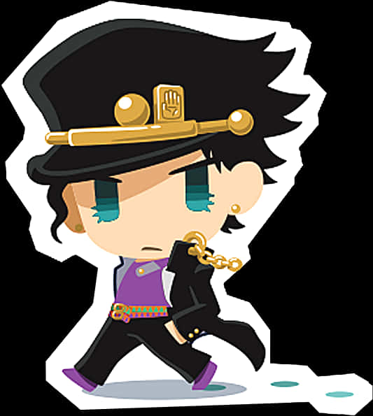 Chibi Tarzı Jotaro Kujo Duvar Kağıdı