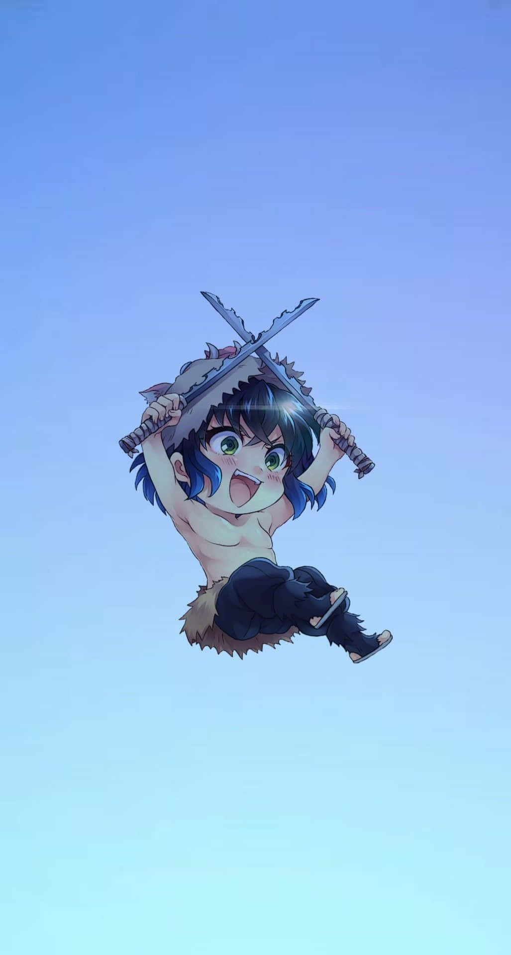 Chibi Zıplayan Inosuke PFP Duvar Kağıdı
