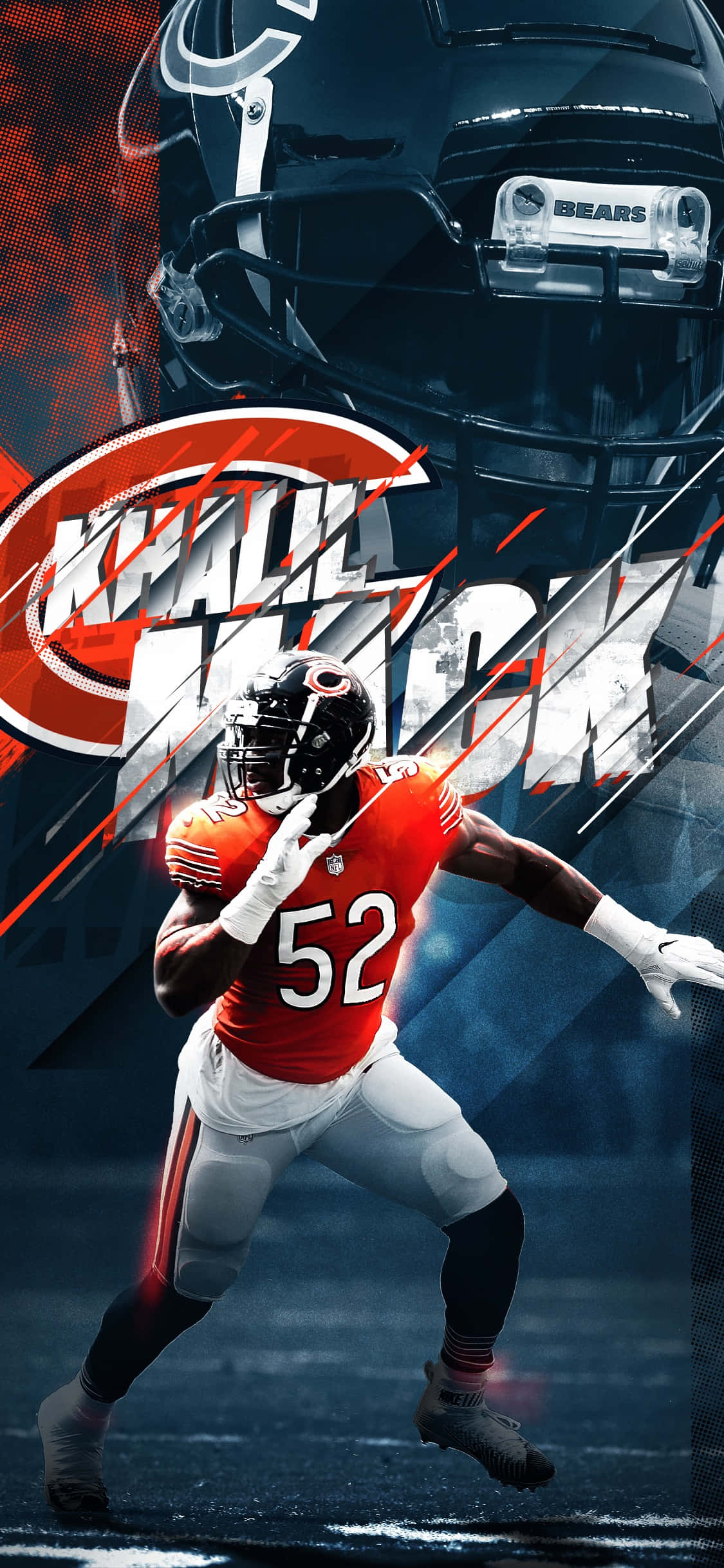 Chicago Spor NFL Bears Khalil Mack Duvar Kağıdı