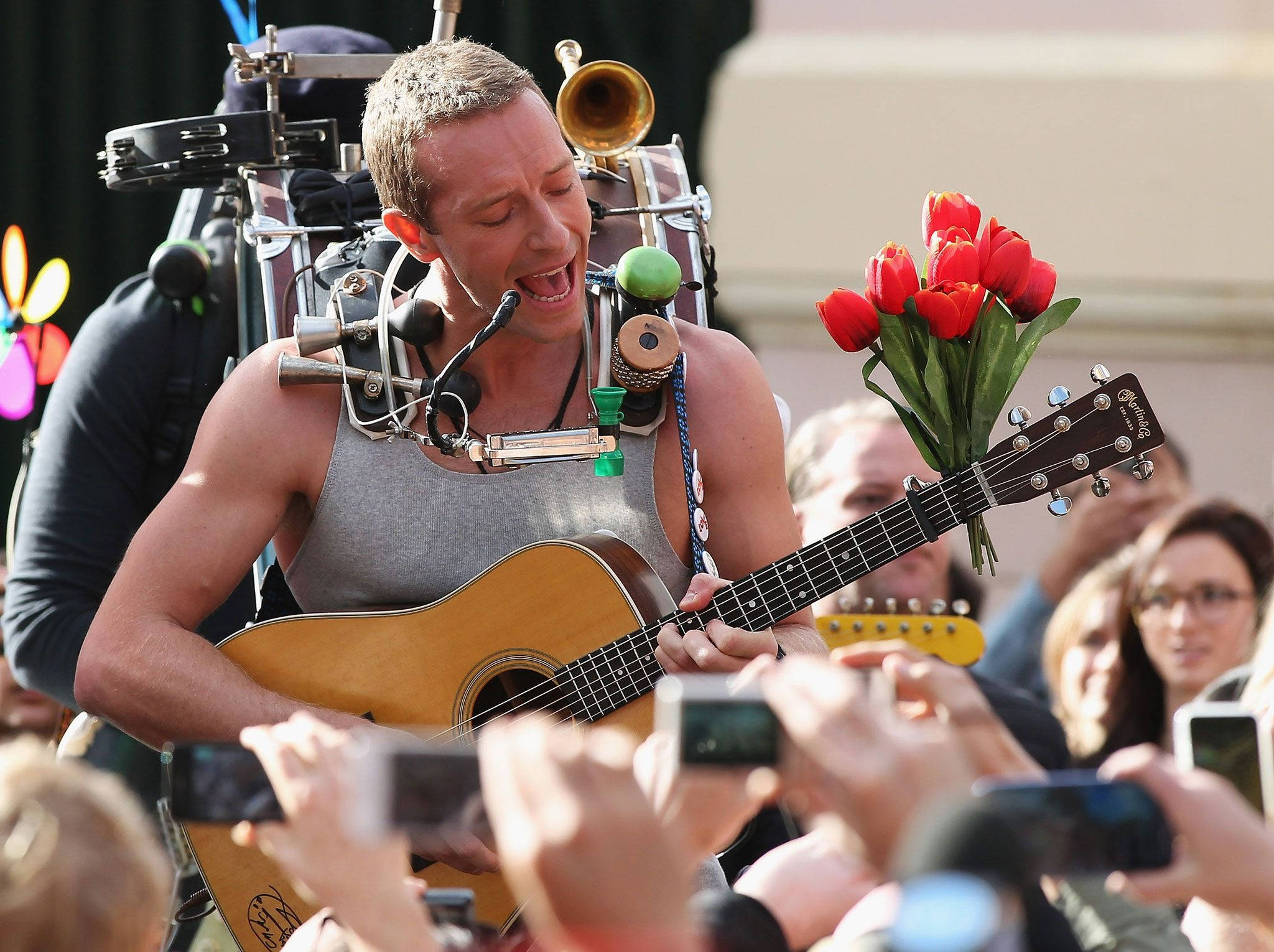 Chris Martin Sahne Performansı Duvar Kağıdı